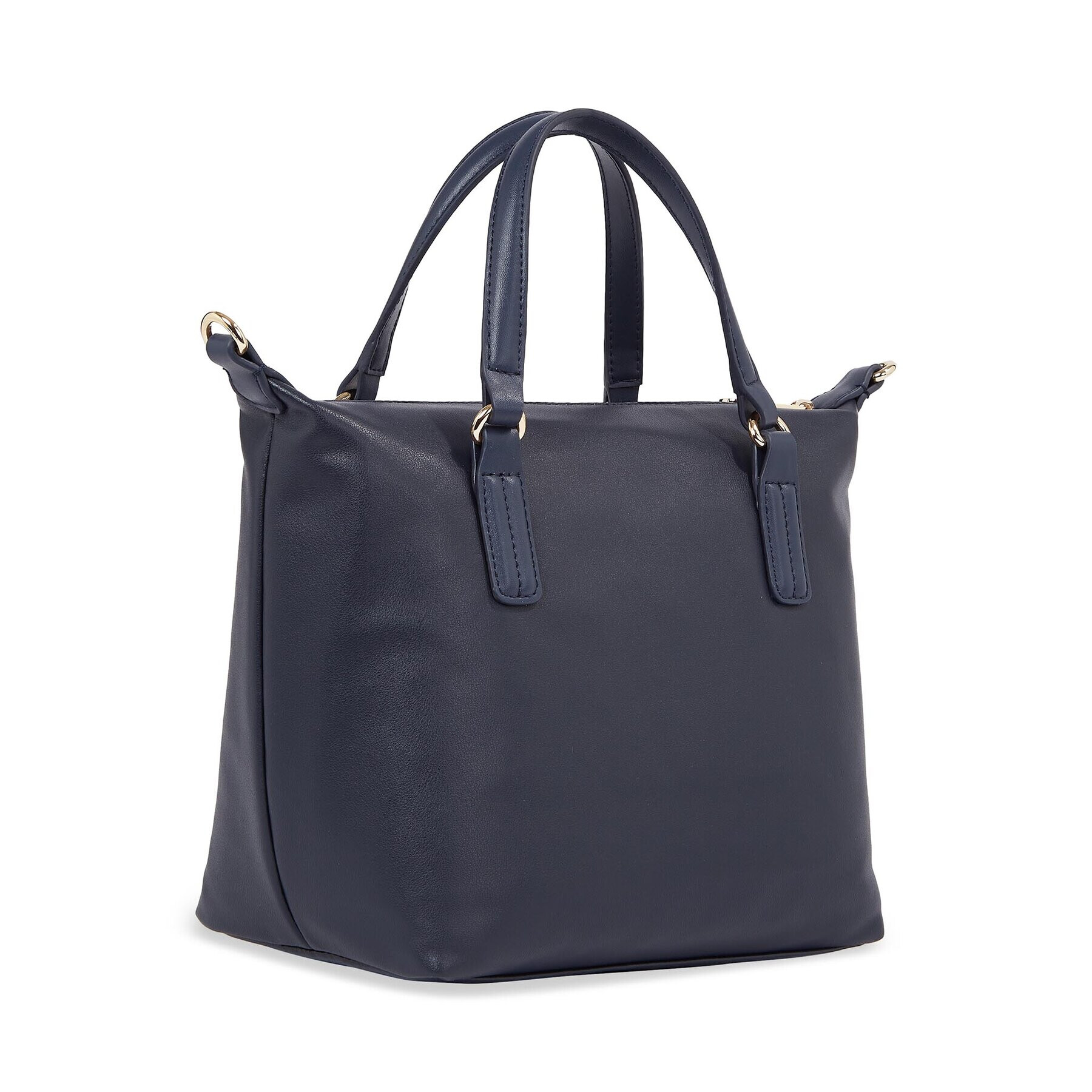 Tommy Hilfiger Дамска чанта Poppy Plus Small Tote AW0AW15592 Тъмносин - Pepit.bg