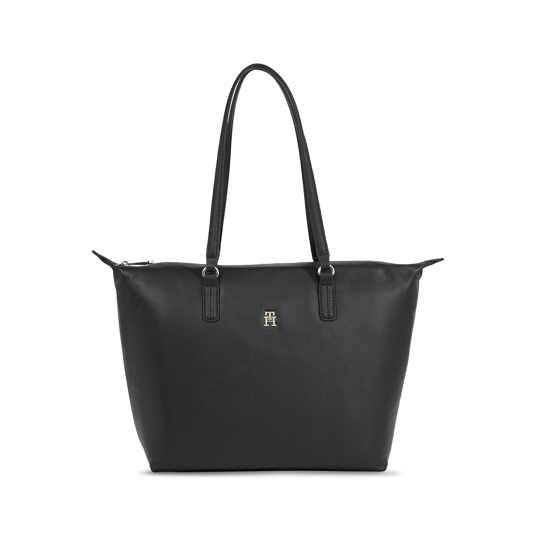 Tommy Hilfiger Дамска чанта Poppy Plus Tote AW0AW15856 Черен - Pepit.bg