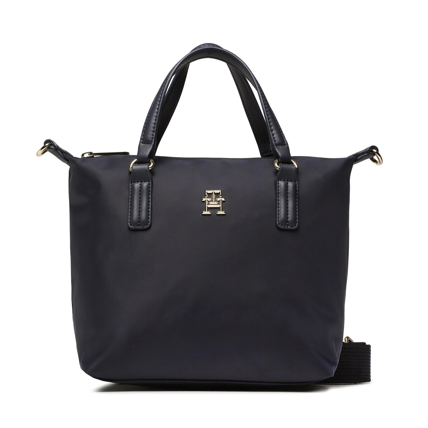 Tommy Hilfiger Дамска чанта Poppy Small Tote AW0AW14476 Тъмносин - Pepit.bg