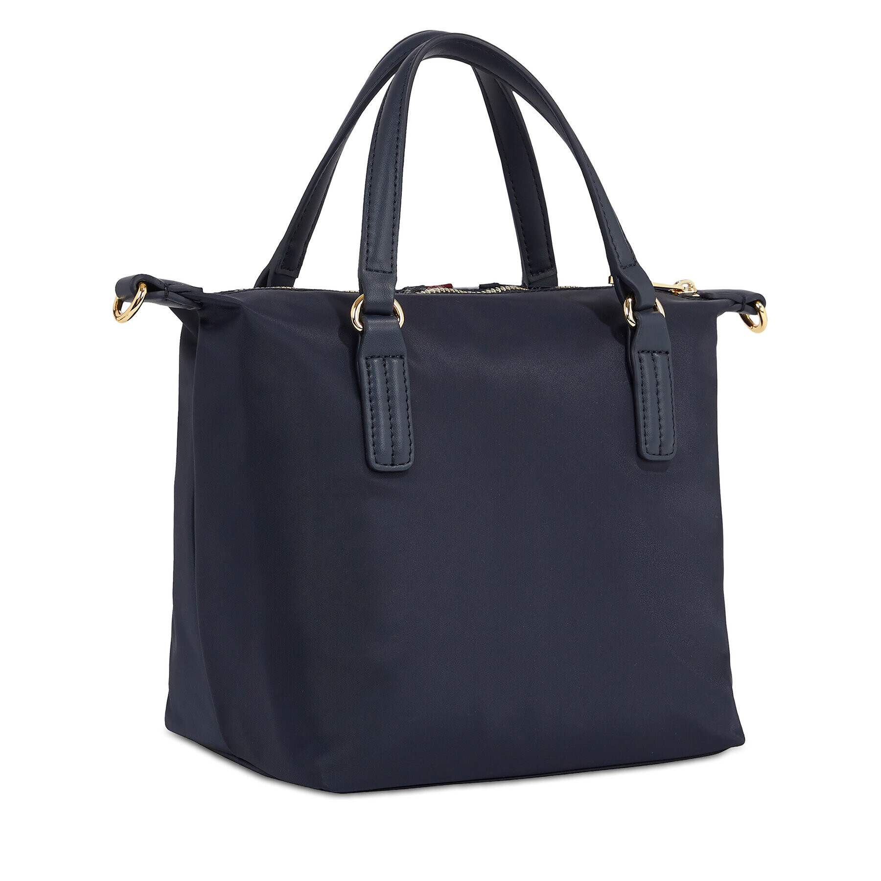 Tommy Hilfiger Дамска чанта Poppy Small Tote Corp AW0AW15894 Тъмносин - Pepit.bg