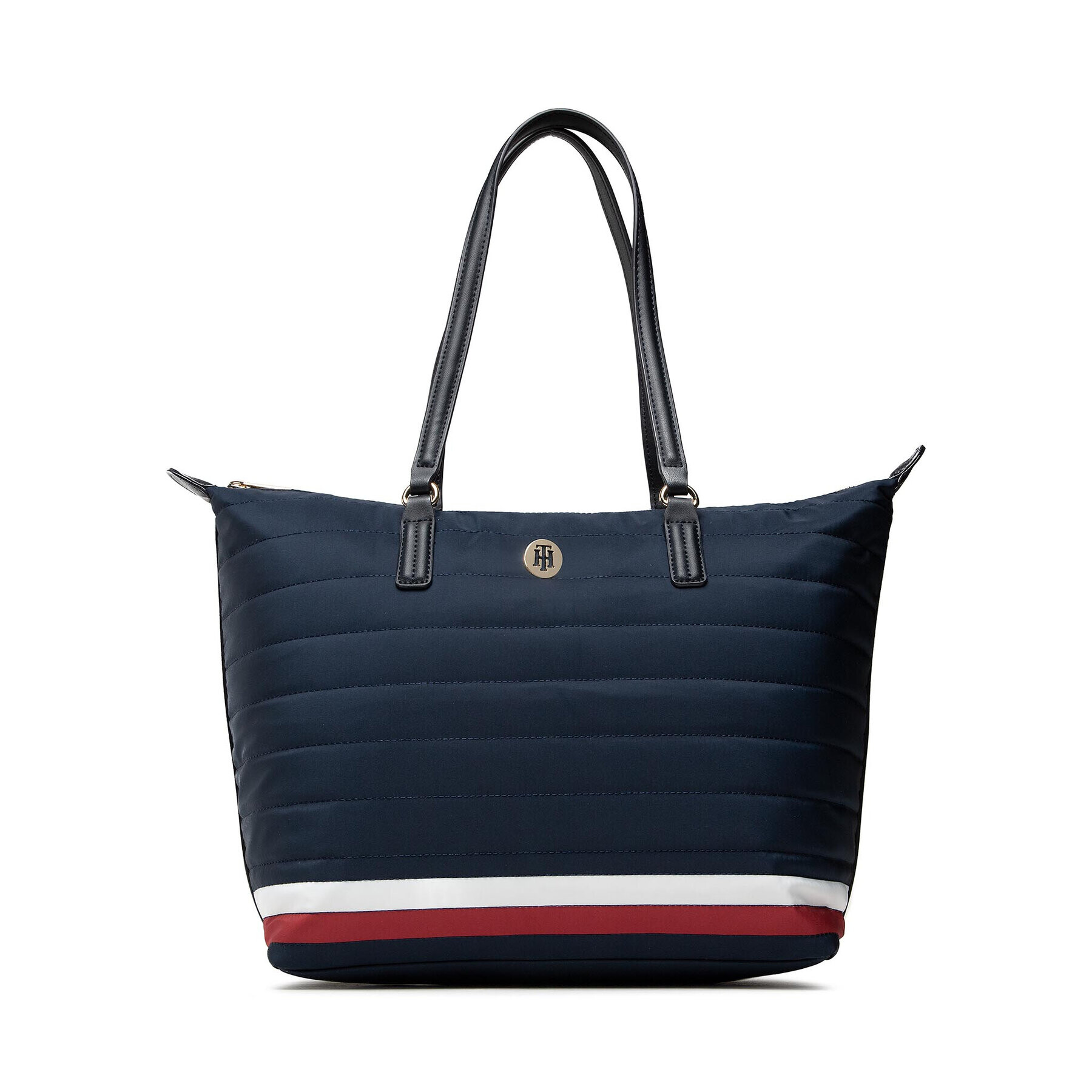 Tommy Hilfiger Дамска чанта Poppy Tote Quilt AW0AW10473 Тъмносин - Pepit.bg