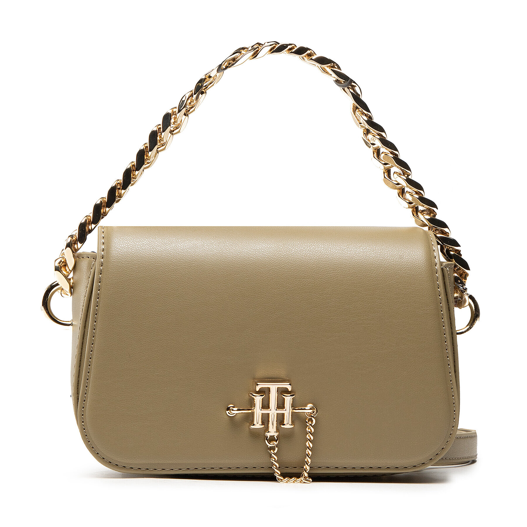 Tommy Hilfiger Дамска чанта Th Cain Mini Crossover AW0AW11342 Зелен - Pepit.bg