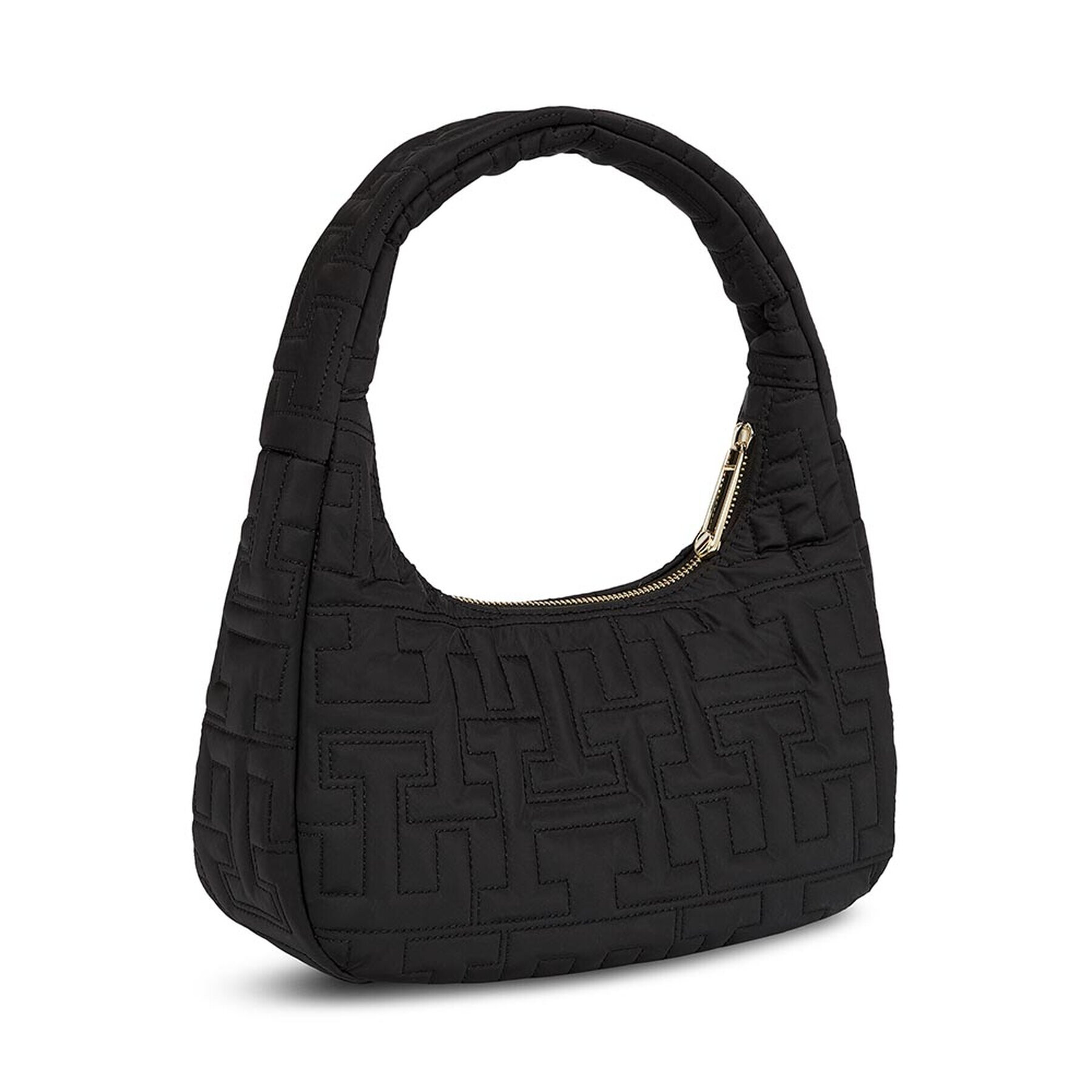 Tommy Hilfiger Дамска чанта Th Chic Nylon Shoulder Bag AW0AW15082 Черен - Pepit.bg