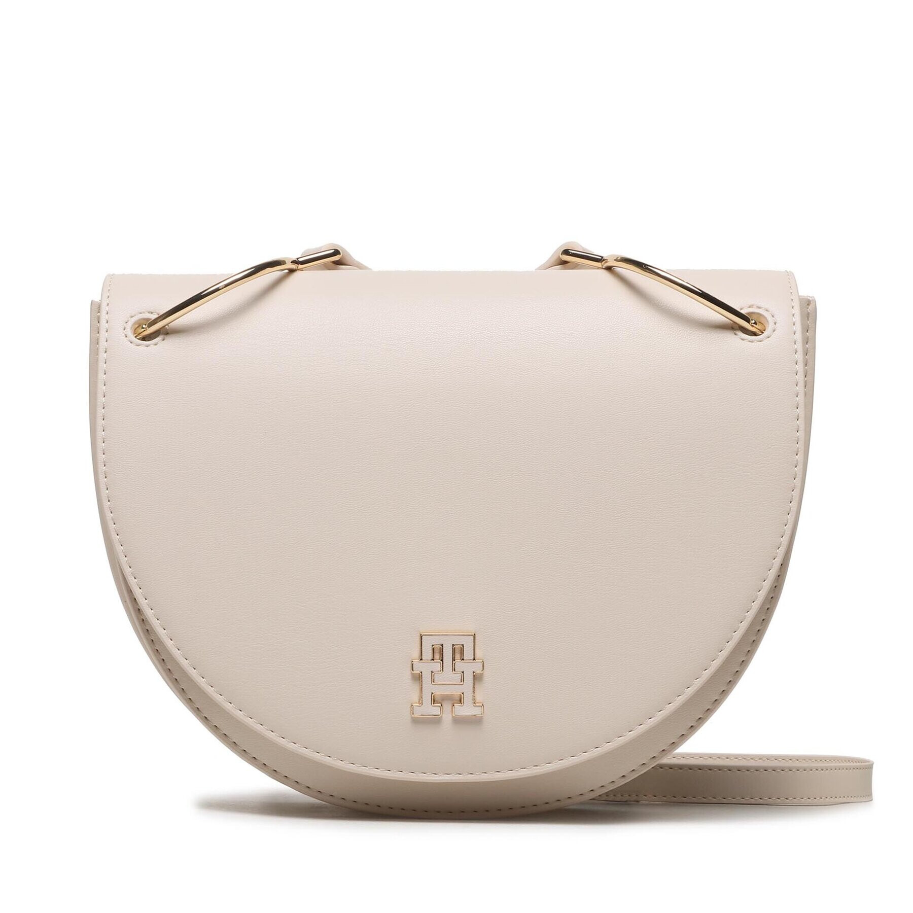 Tommy Hilfiger Дамска чанта Th Chic Saddle Bag AW0AW14862 Бежов - Pepit.bg