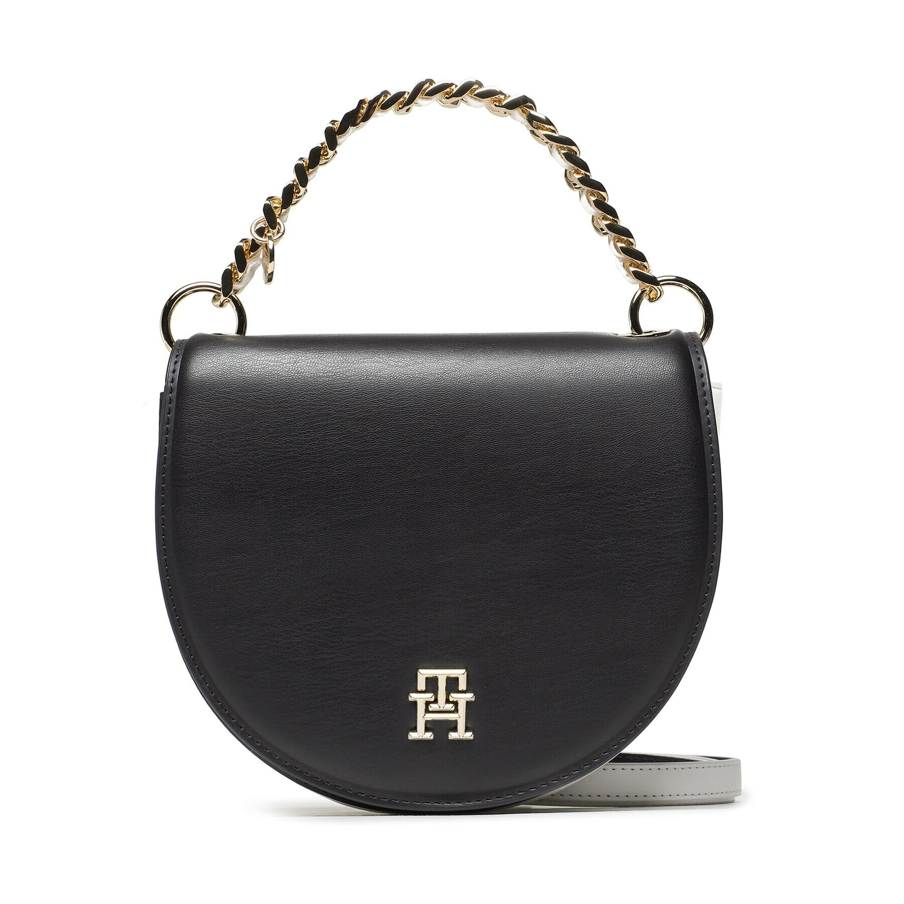 Tommy Hilfiger Дамска чанта Th Chic Saddle Bag Cb AW0AW14492 Тъмносин - Pepit.bg