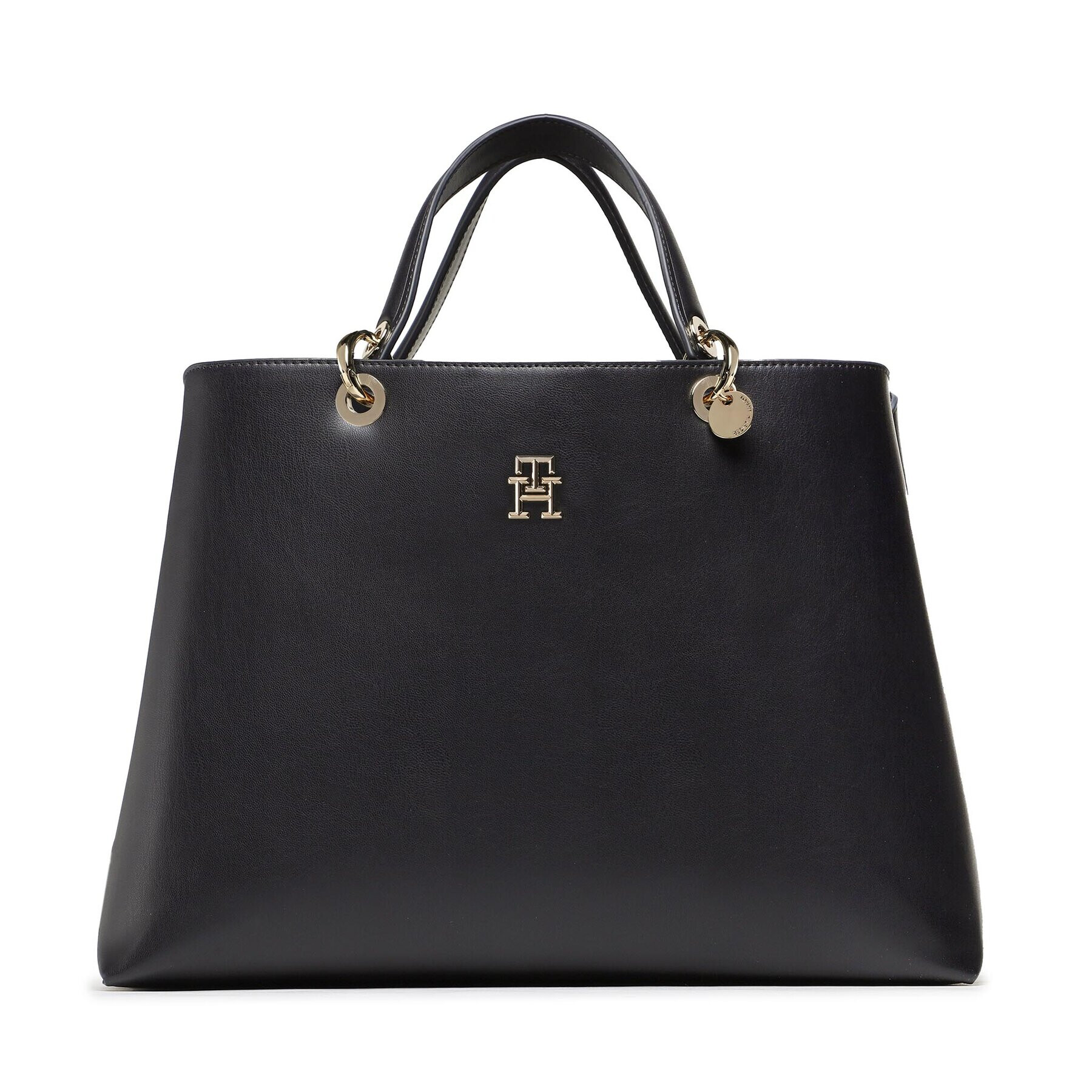 Tommy Hilfiger Дамска чанта Th Chic Satchel AW0AW14784 Тъмносин - Pepit.bg