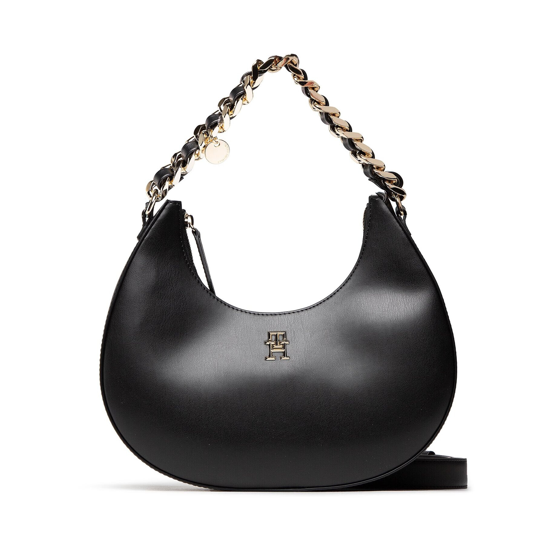 Tommy Hilfiger Дамска чанта Th Chic Shoulder Bag AW0AW14177 Черен - Pepit.bg