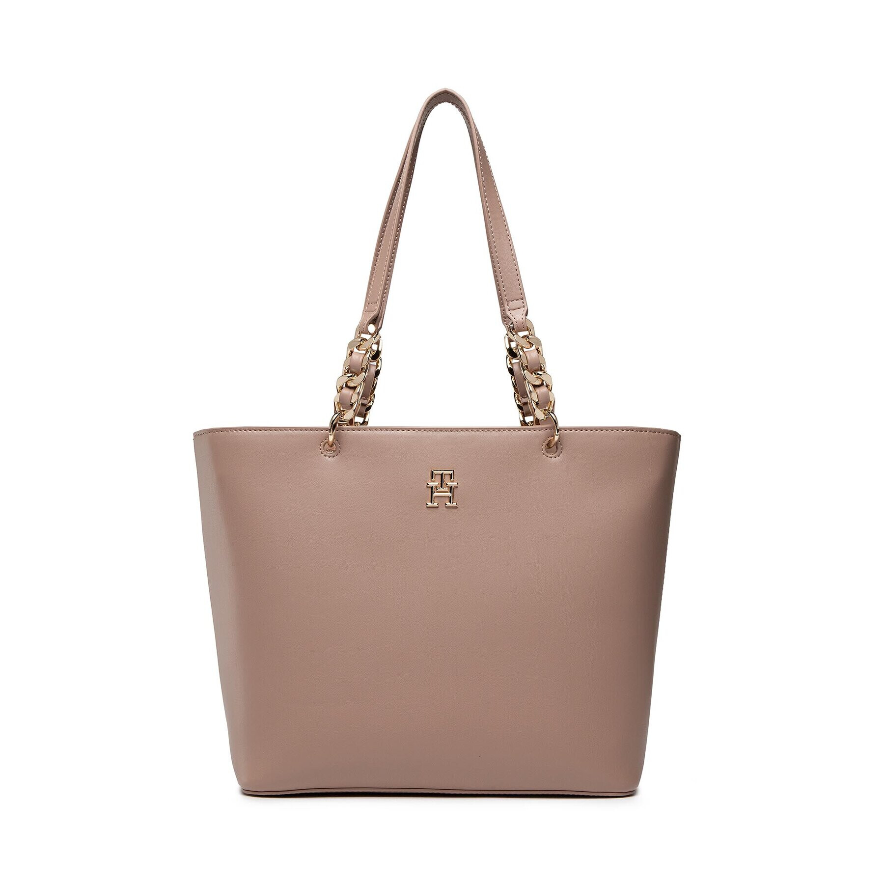 Tommy Hilfiger Дамска чанта Th Chic Tote AW0AW14179 Бежов - Pepit.bg