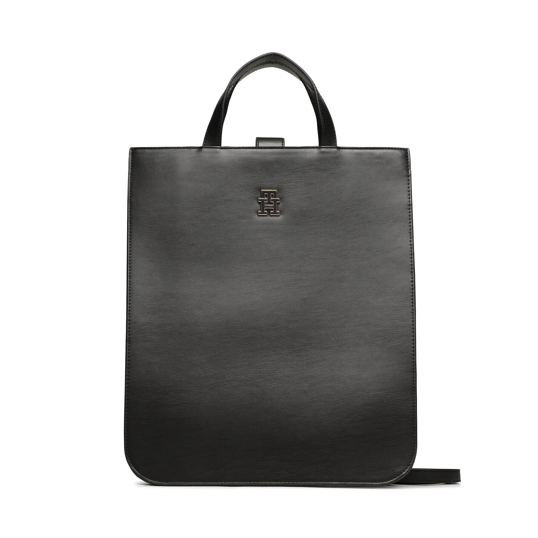 Tommy Hilfiger Дамска чанта Th Chic Tote AW0AW15083 Черен - Pepit.bg