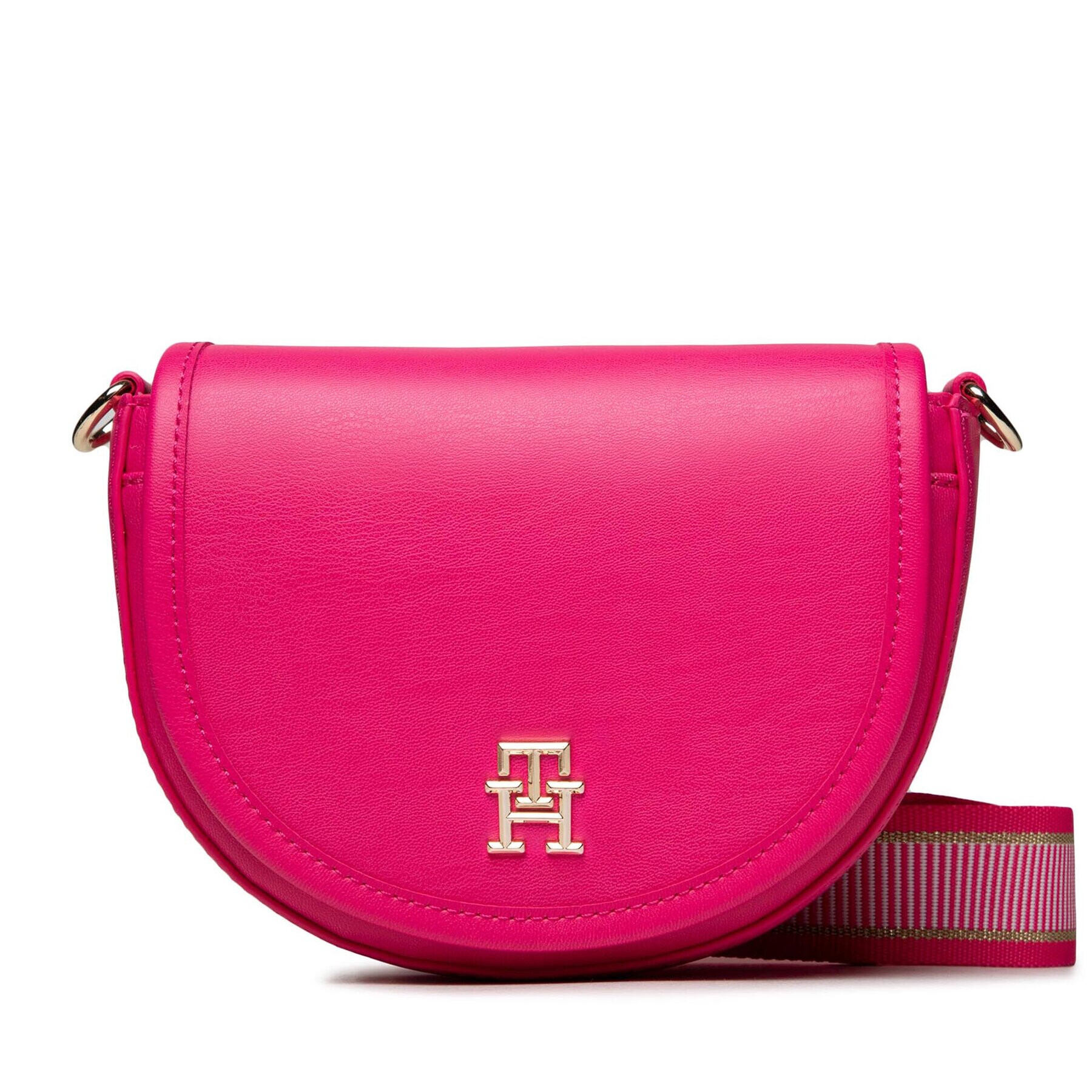 Tommy Hilfiger Дамска чанта Th City Summer Saddle Bag AW0AW14877 Розов - Pepit.bg