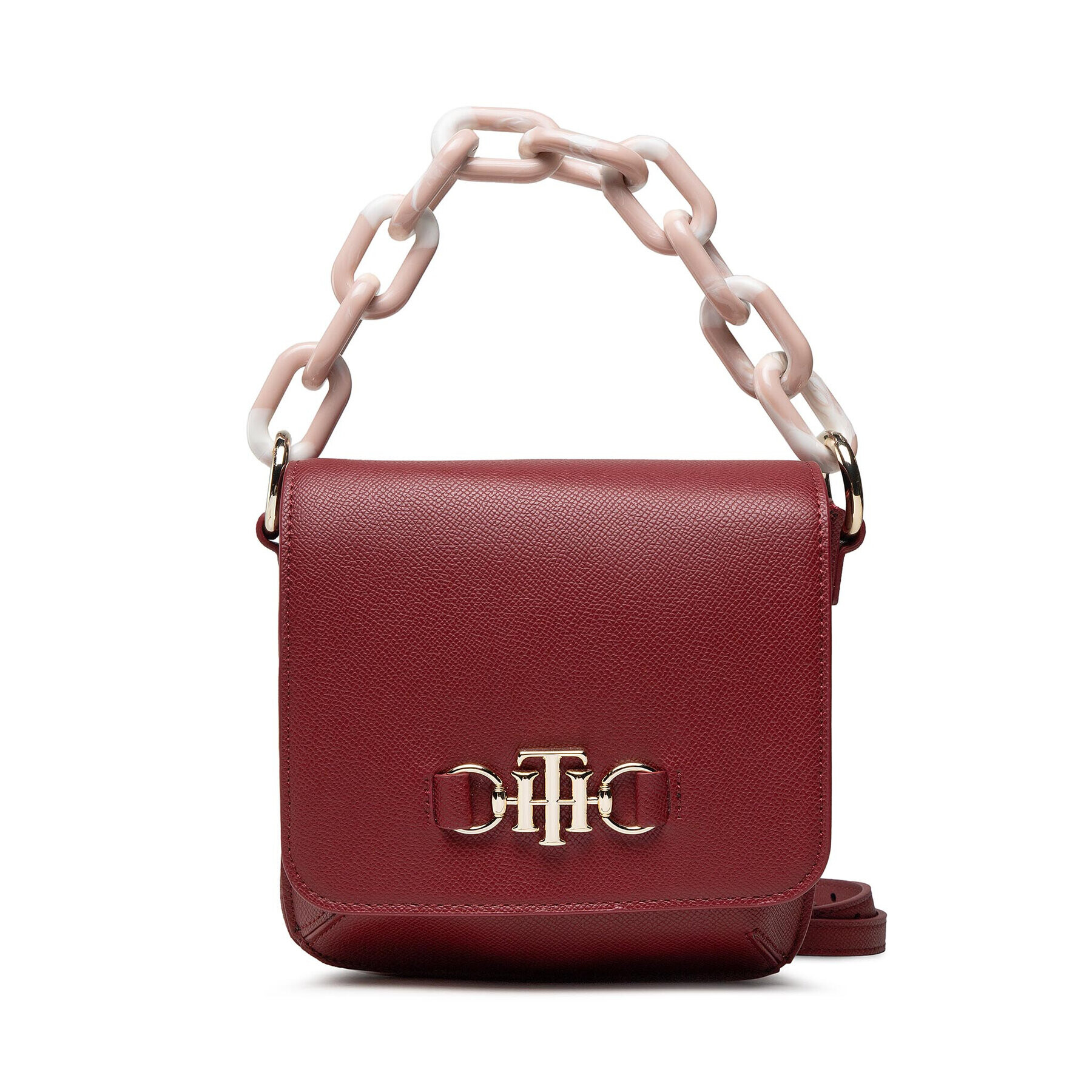 Tommy Hilfiger Дамска чанта Th Club Mini Chain Crossover AW0AW10460 Червен - Pepit.bg