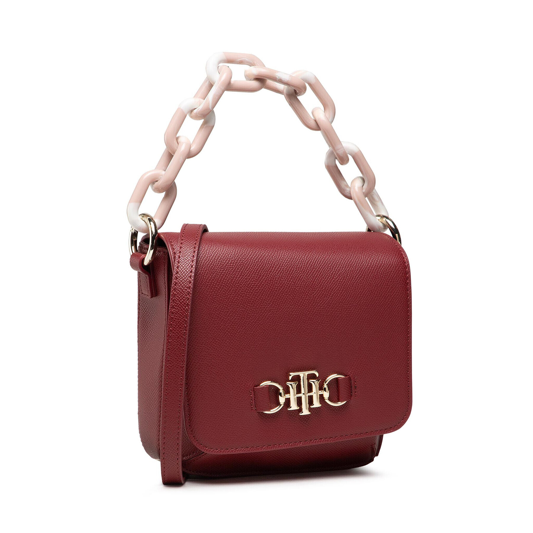 Tommy Hilfiger Дамска чанта Th Club Mini Chain Crossover AW0AW10460 Червен - Pepit.bg