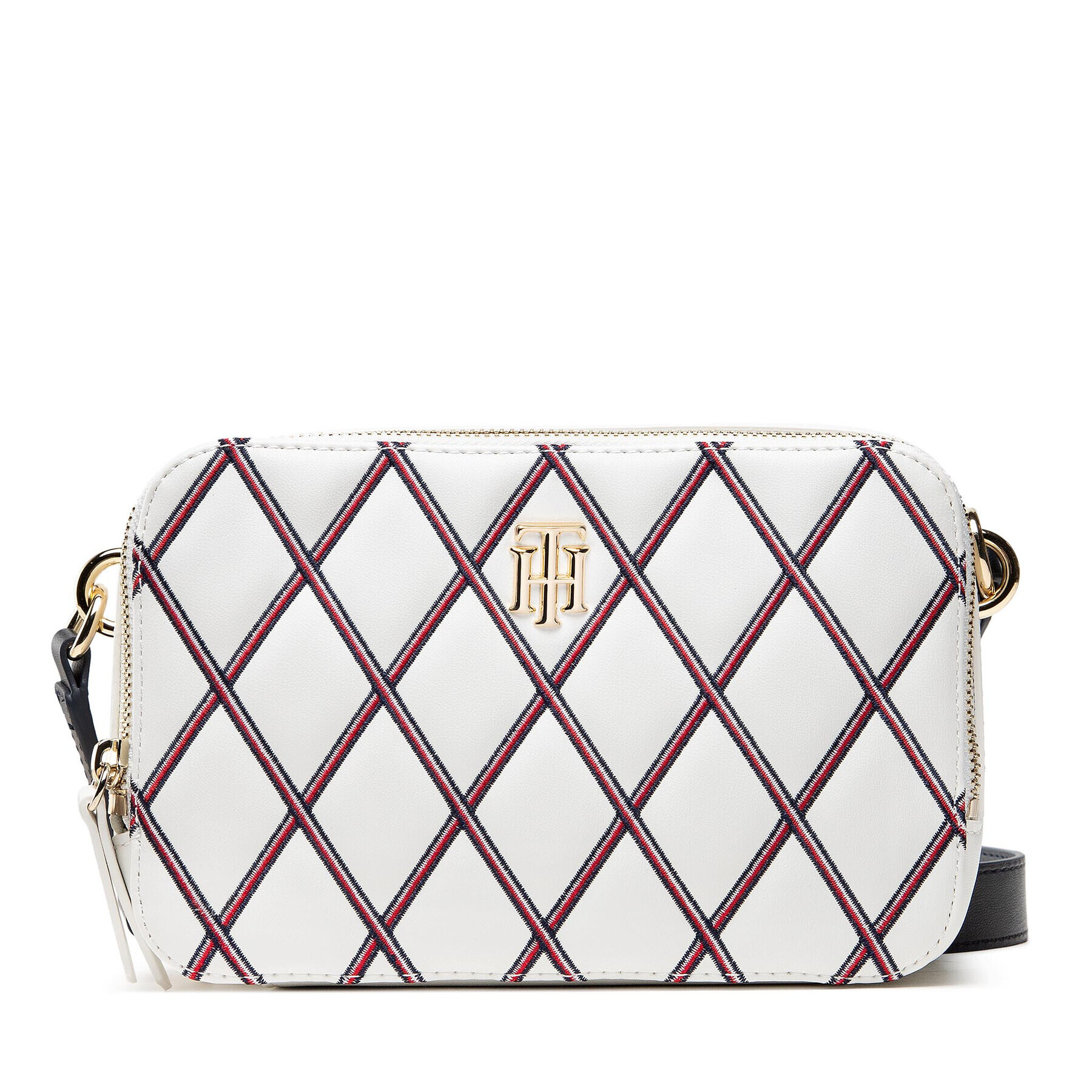 Tommy Hilfiger Дамска чанта Th Element Camera Bag Quilt AW0AW11057 Бял - Pepit.bg