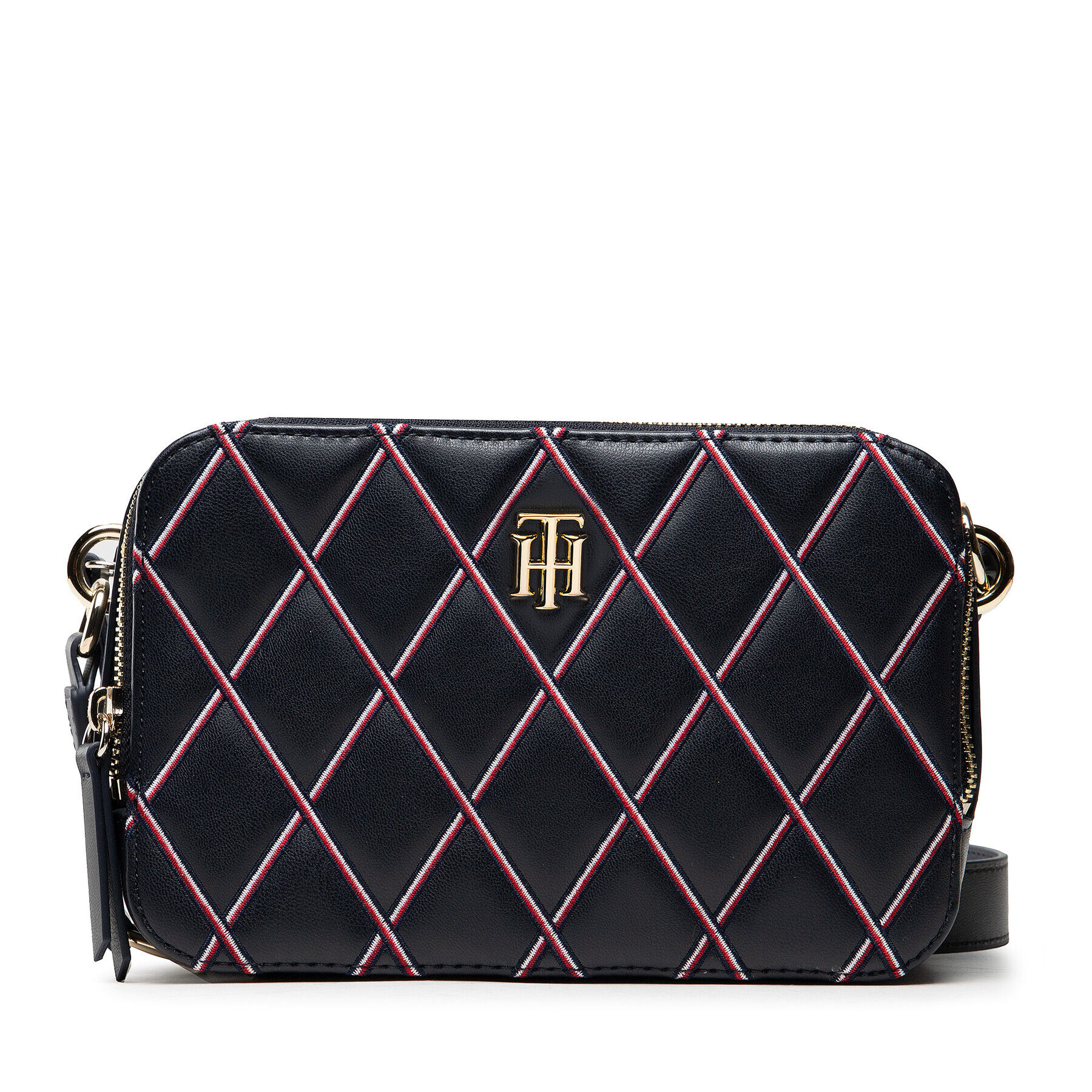 Tommy Hilfiger Дамска чанта Th Element Camera Bag Quilt AW0AW11057 Виолетов - Pepit.bg