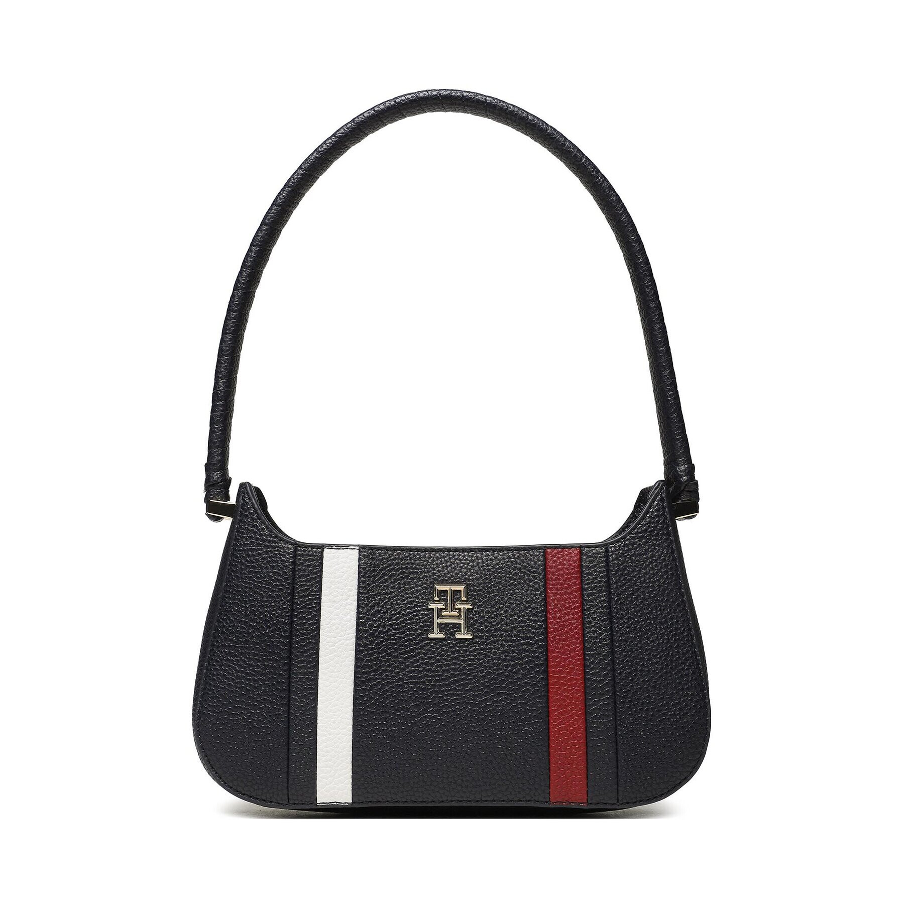 Tommy Hilfiger Дамска чанта Th Emblem Shoulder Bag Corp AW0AW15114 Тъмносин - Pepit.bg