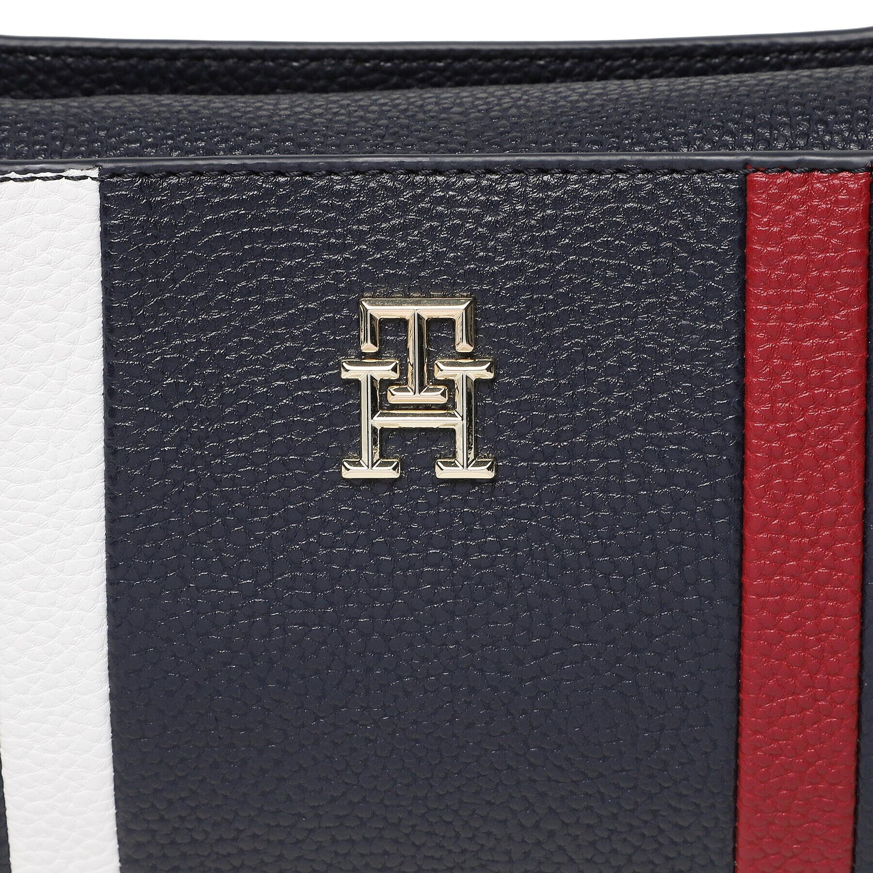 Tommy Hilfiger Дамска чанта Th Emblem Shoulder Bag Corp AW0AW15114 Тъмносин - Pepit.bg