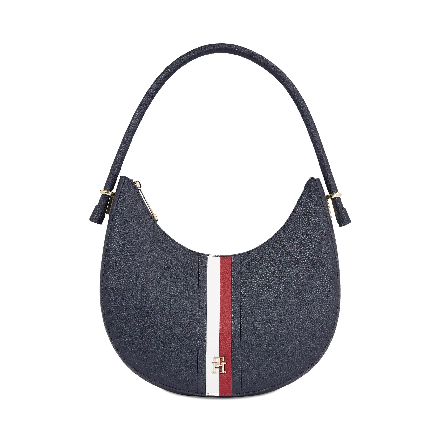 Tommy Hilfiger Дамска чанта Th Emblem Shoulder Bag Corp AW0AW15287 Тъмносин - Pepit.bg