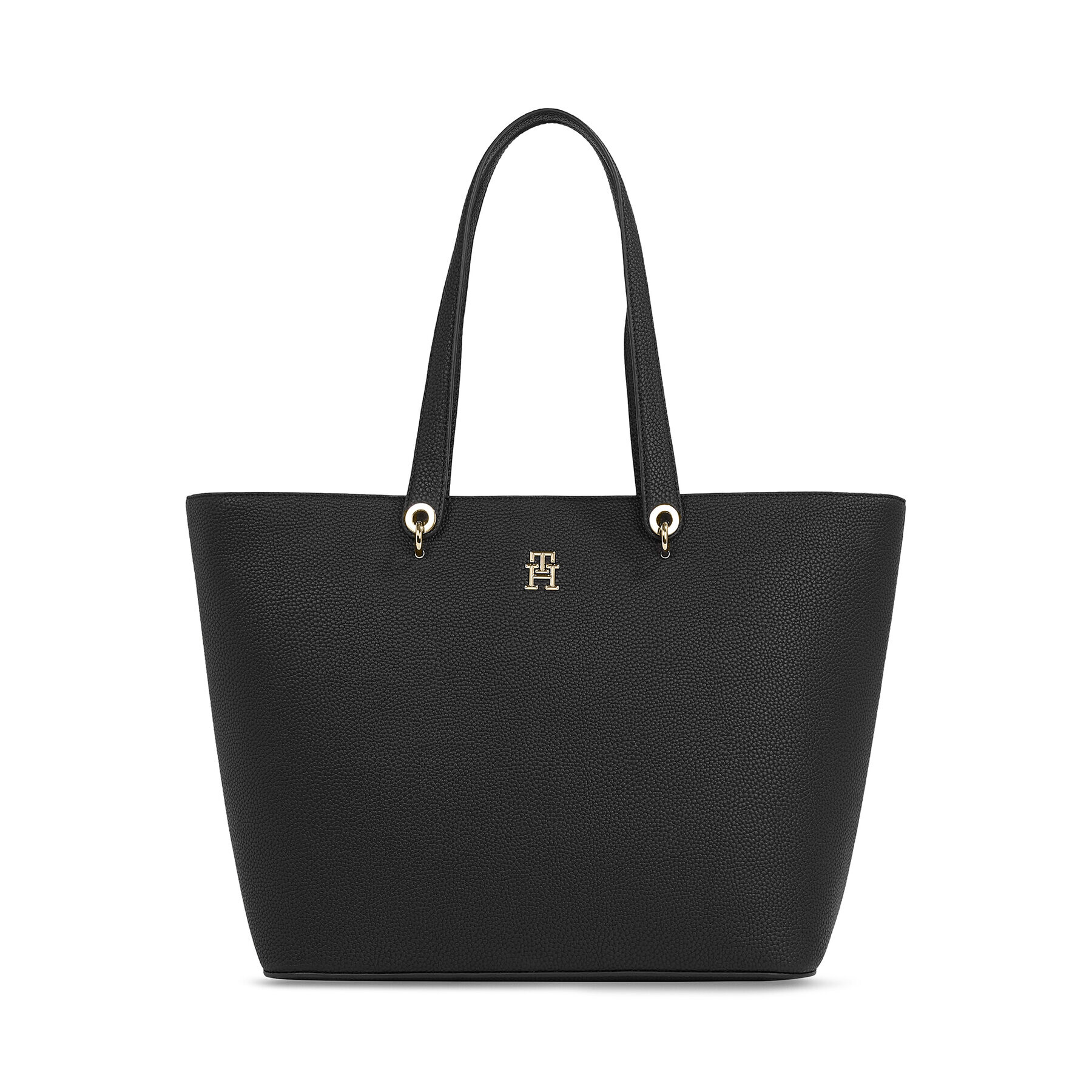 Tommy Hilfiger Дамска чанта Th Emblem Tote AW0AW15178 Черен - Pepit.bg