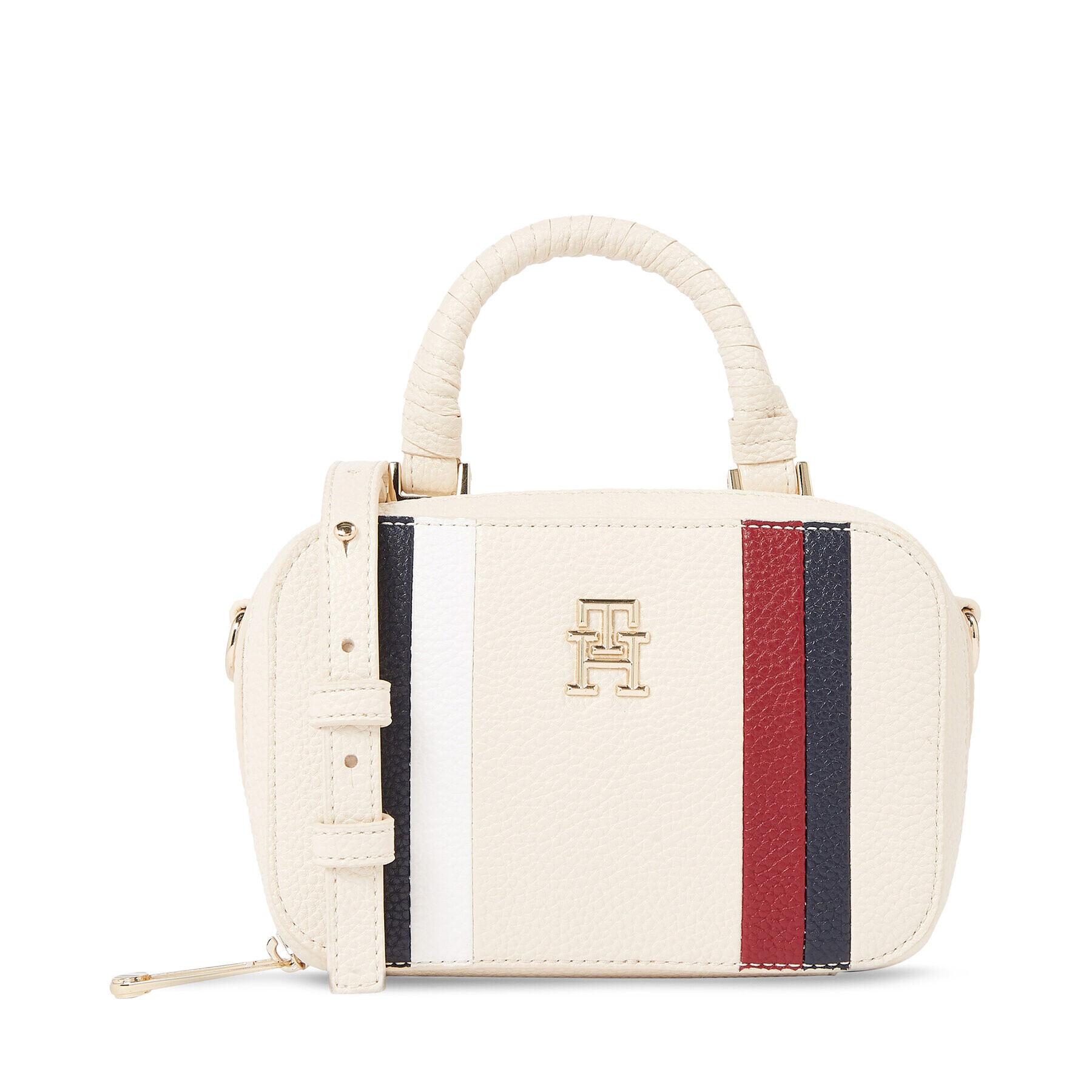 Tommy Hilfiger Дамска чанта Th Emblem Trunk Corp AW0AW15113 Бежов - Pepit.bg