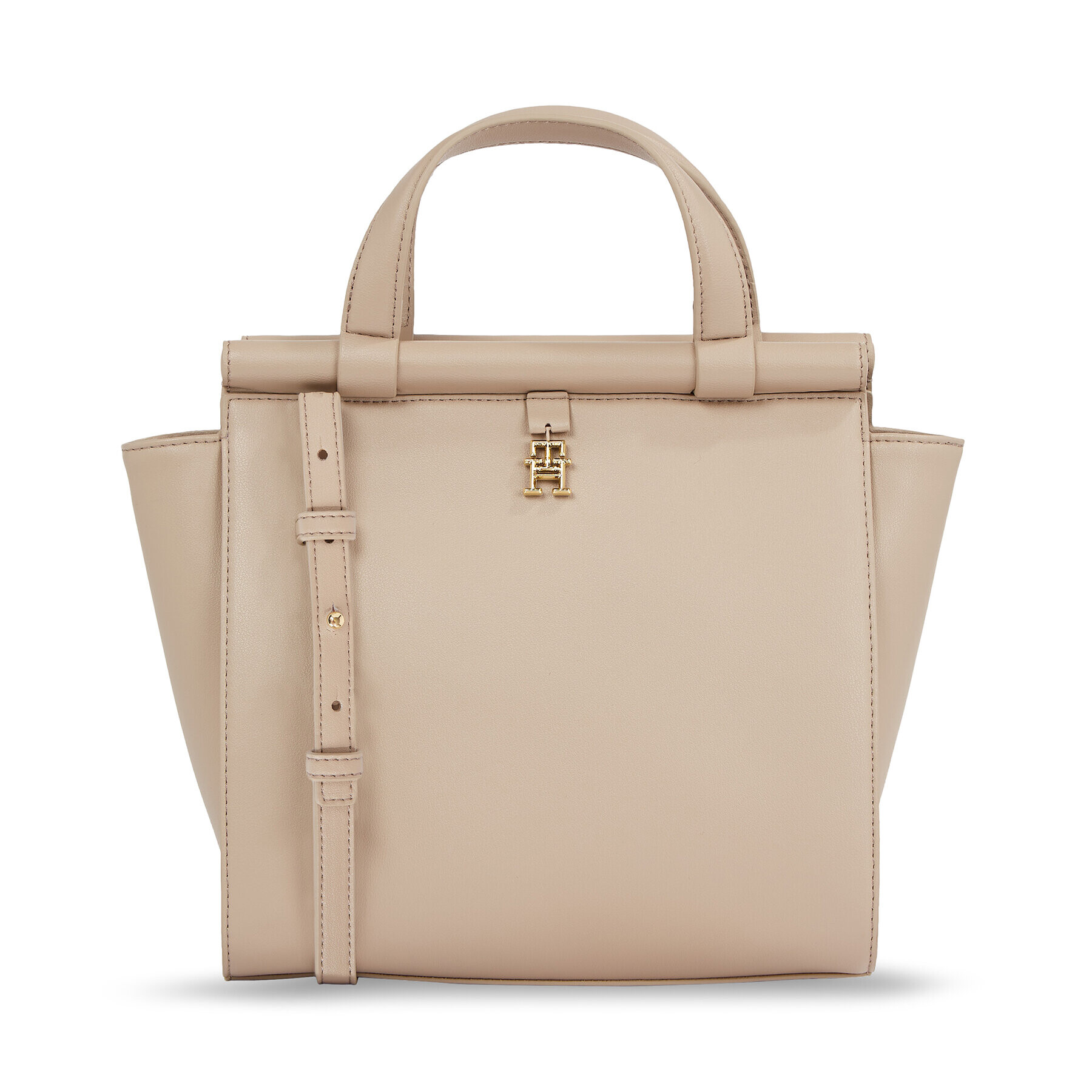 Tommy Hilfiger Дамска чанта Th Feminine Small Tote AW0AW15250 Бежов - Pepit.bg