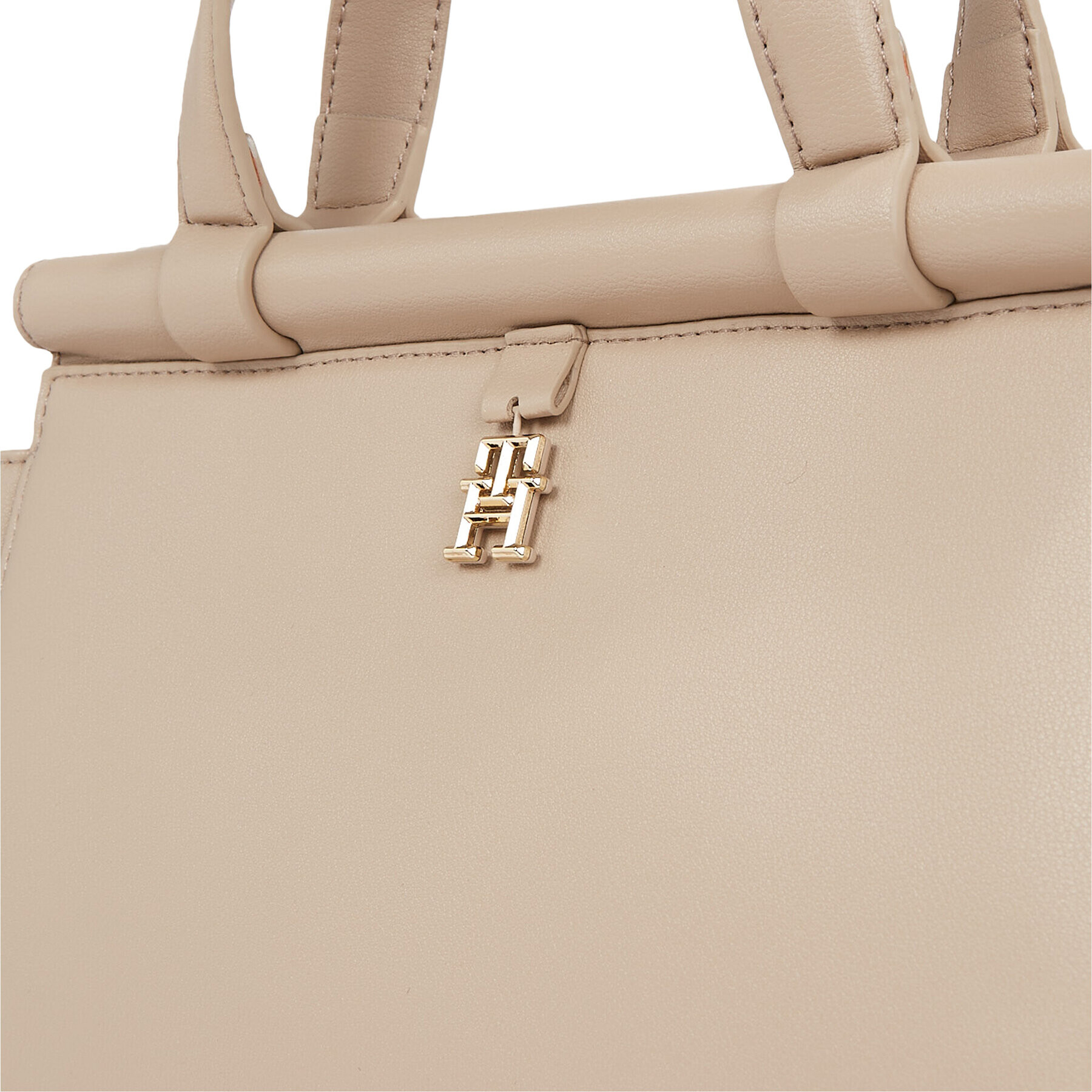 Tommy Hilfiger Дамска чанта Th Feminine Small Tote AW0AW15250 Бежов - Pepit.bg