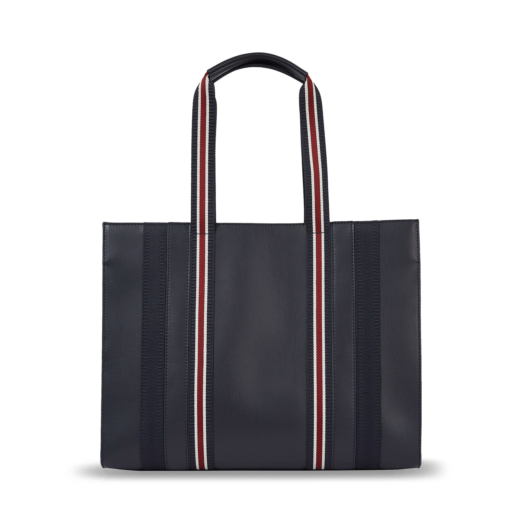 Tommy Hilfiger Дамска чанта Th Identity Med Tote Corp AW0AW15882 Тъмносин - Pepit.bg