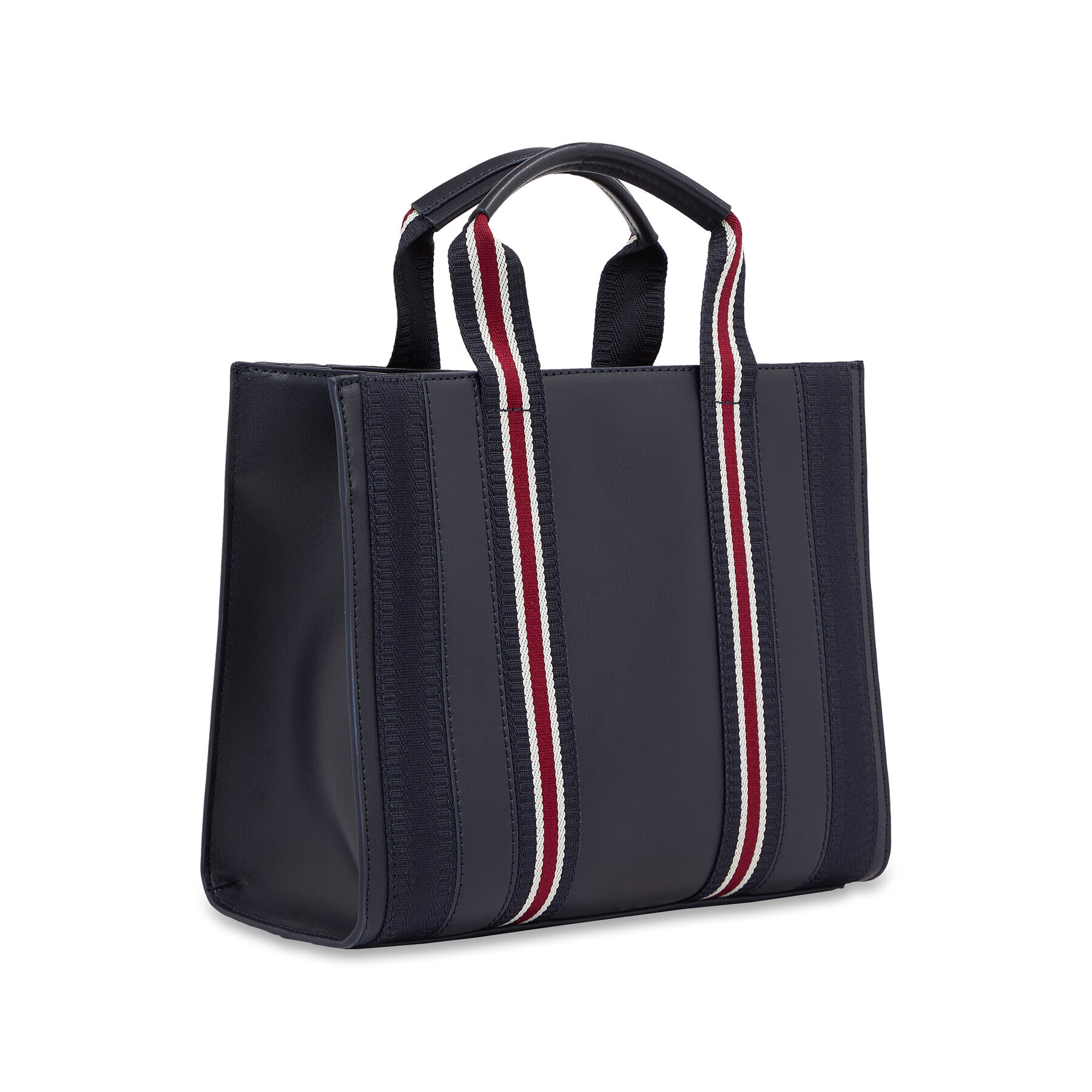 Tommy Hilfiger Дамска чанта Th Identity Small Tote Corp AW0AW15883 Тъмносин - Pepit.bg