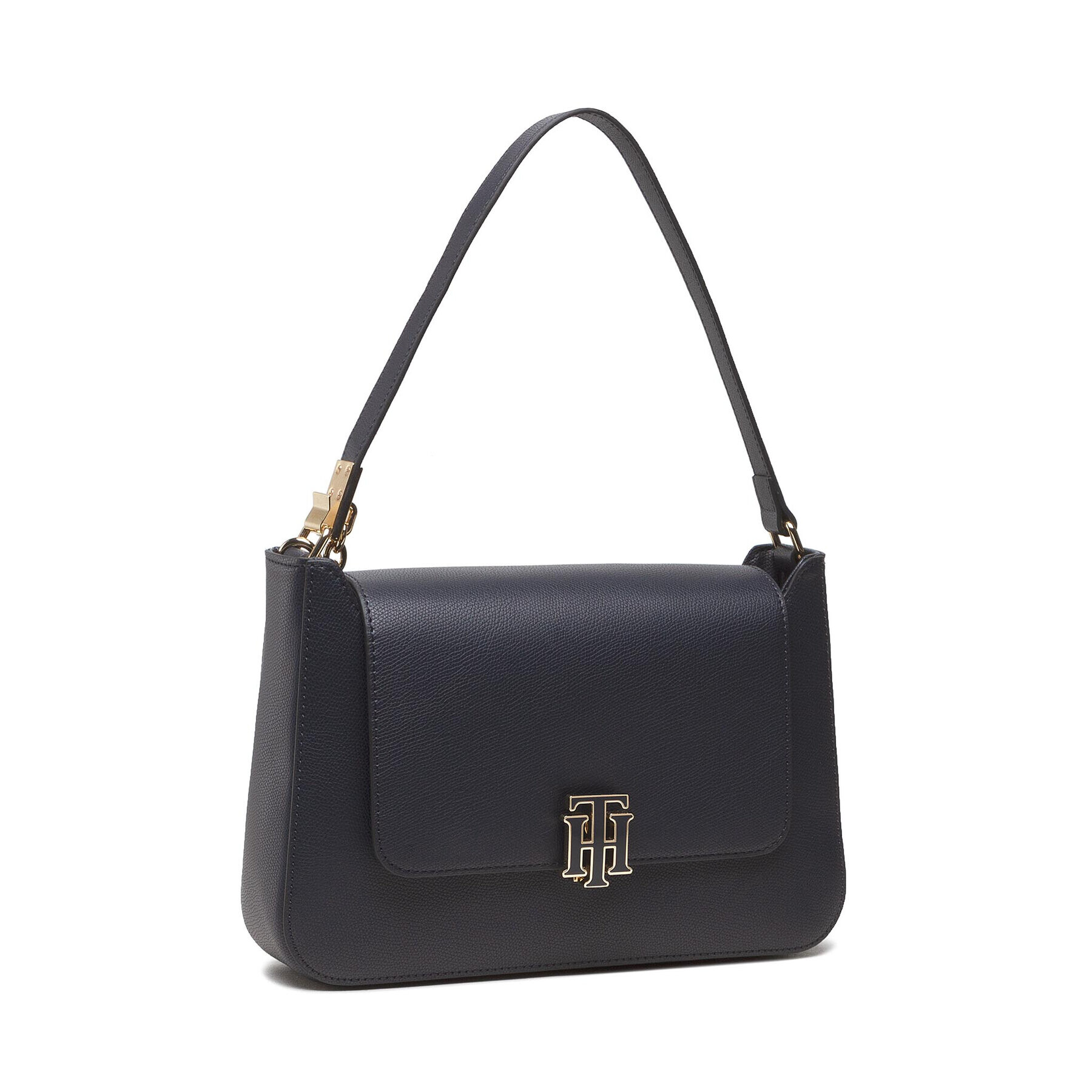 Tommy Hilfiger Дамска чанта Th Outline Shoulder Bag AW0AW11554 Тъмносин - Pepit.bg