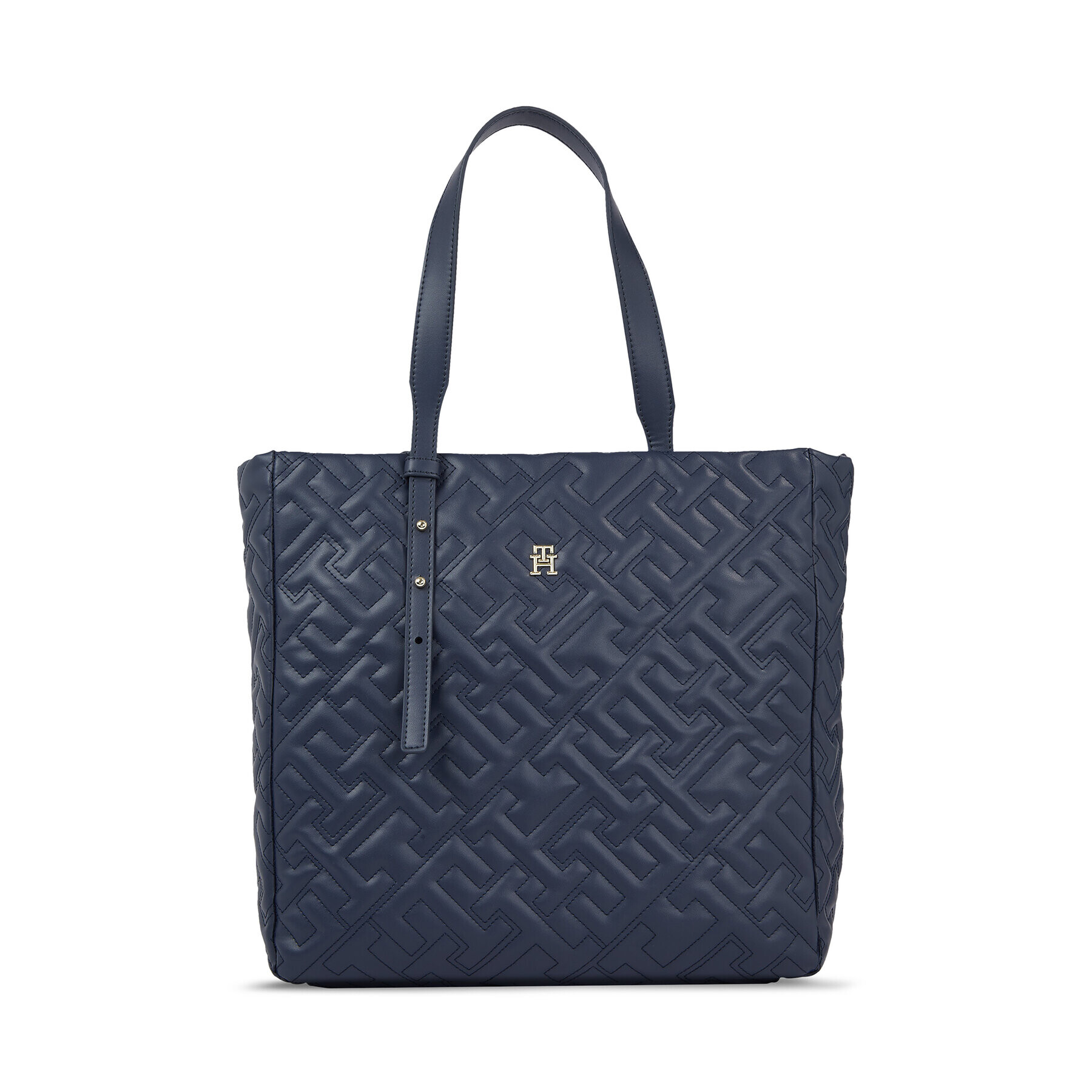 Tommy Hilfiger Дамска чанта Th Soft Tote Mono AW0AW15583 Тъмносин - Pepit.bg