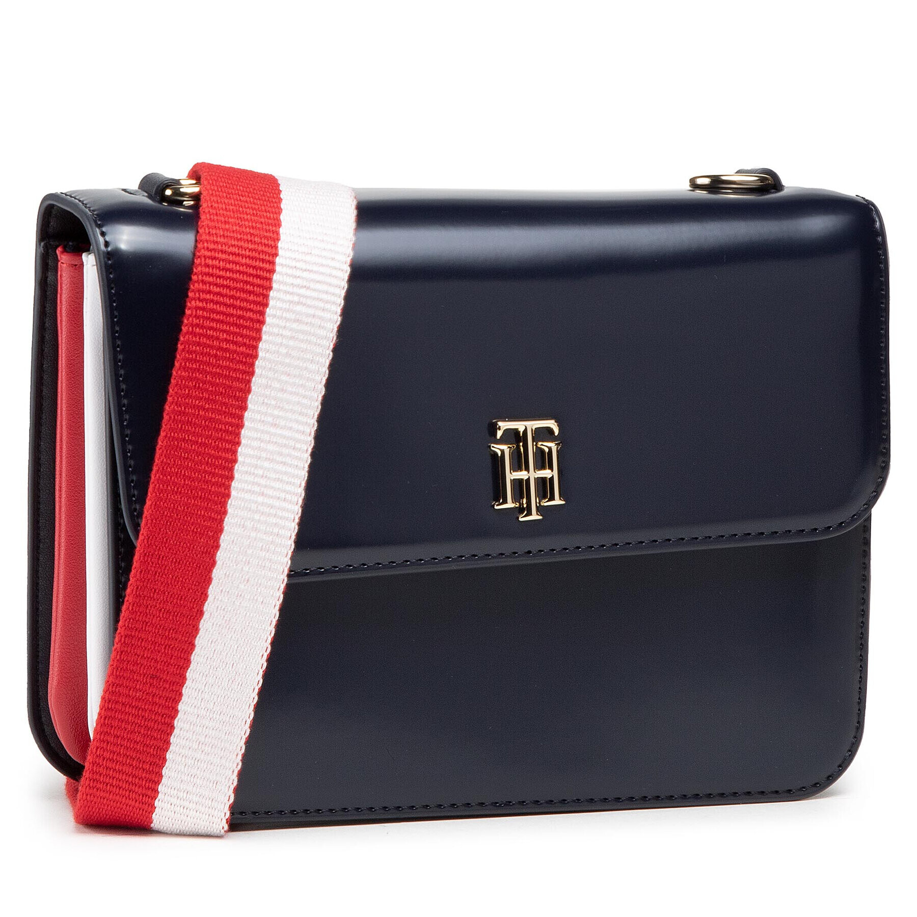 Tommy Hilfiger Дамска чанта Th Staple Crossover AW0AW09695 Тъмносин - Pepit.bg