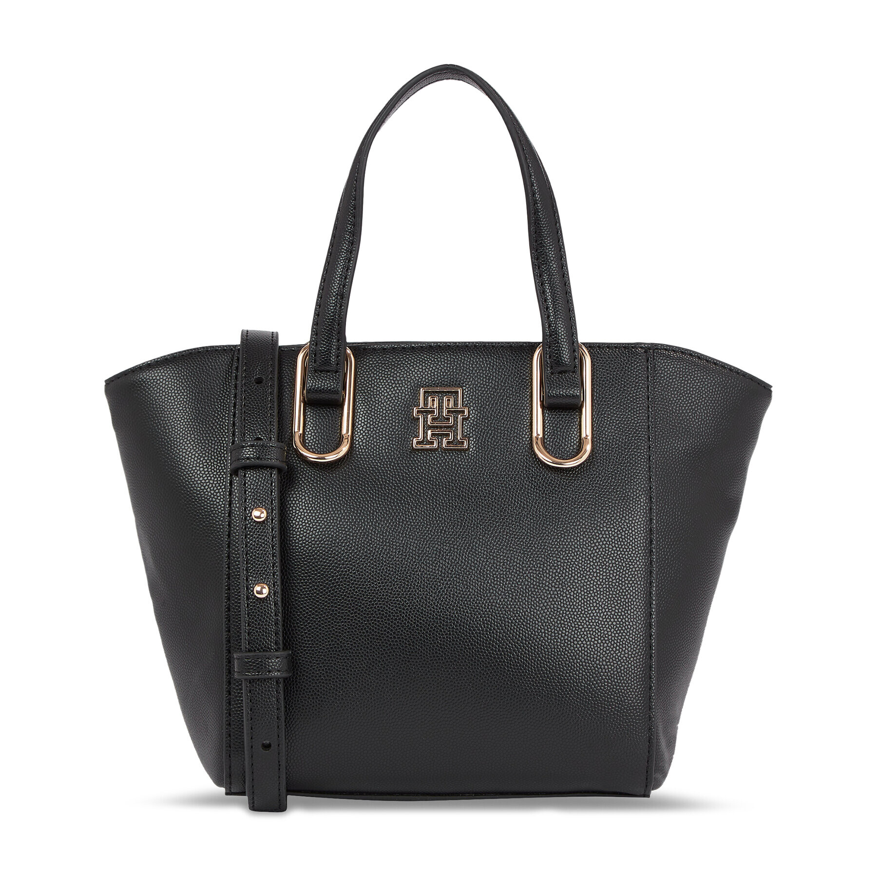 Tommy Hilfiger Дамска чанта Th Timeless Med Tote AW0AW15223 Черен - Pepit.bg