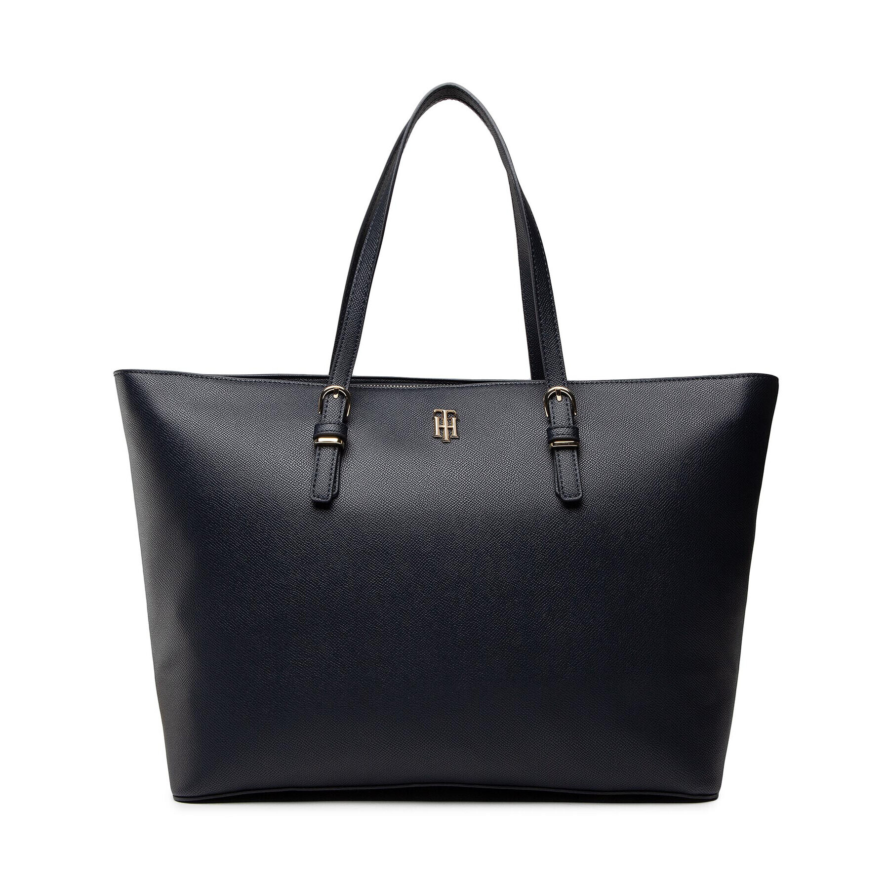 Tommy Hilfiger Дамска чанта Th Timeless Med Tote Corp AW0AW11536 Тъмносин - Pepit.bg