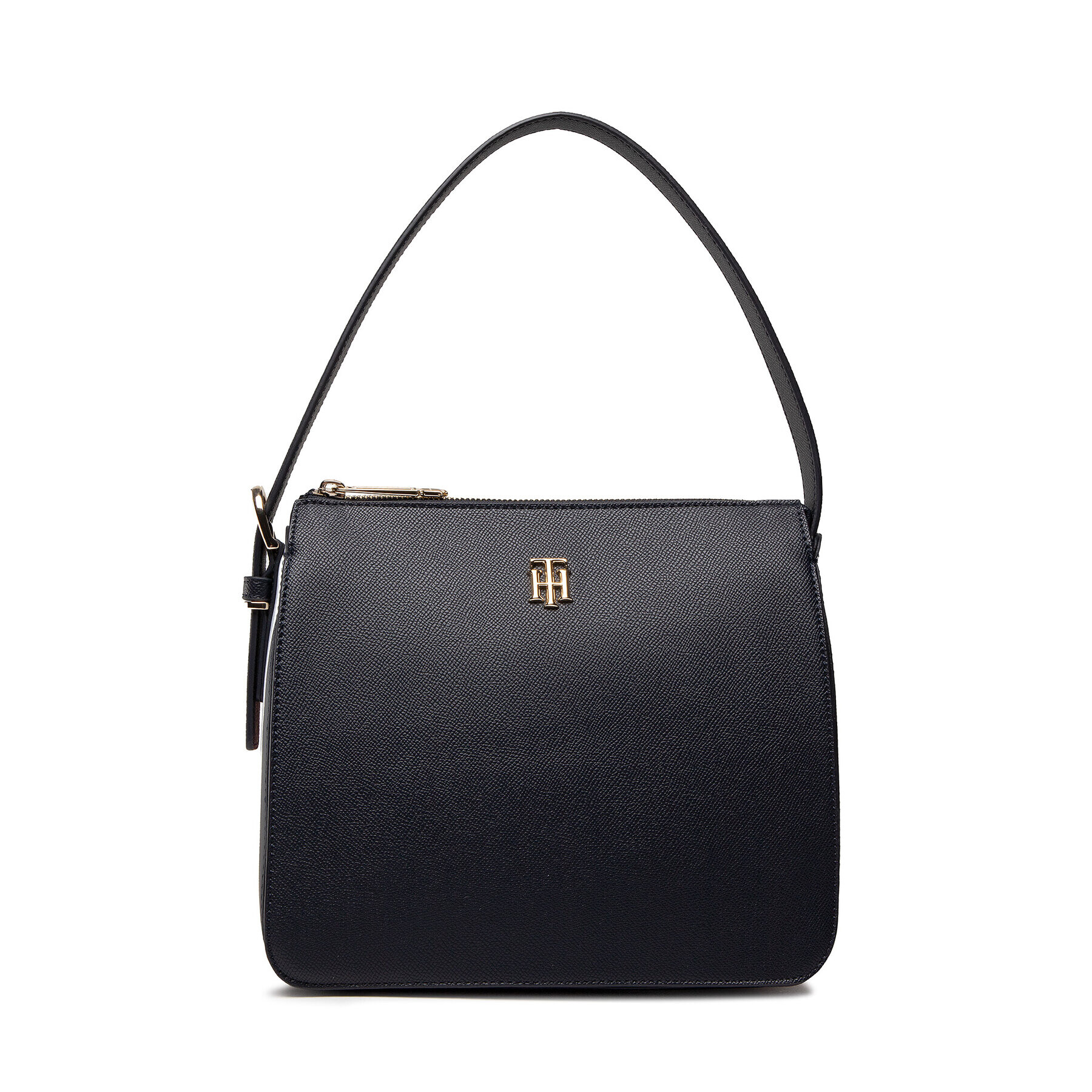 Tommy Hilfiger Дамска чанта Th Timeless Shoulder Bag Corp AW0AW11539 Тъмносин - Pepit.bg