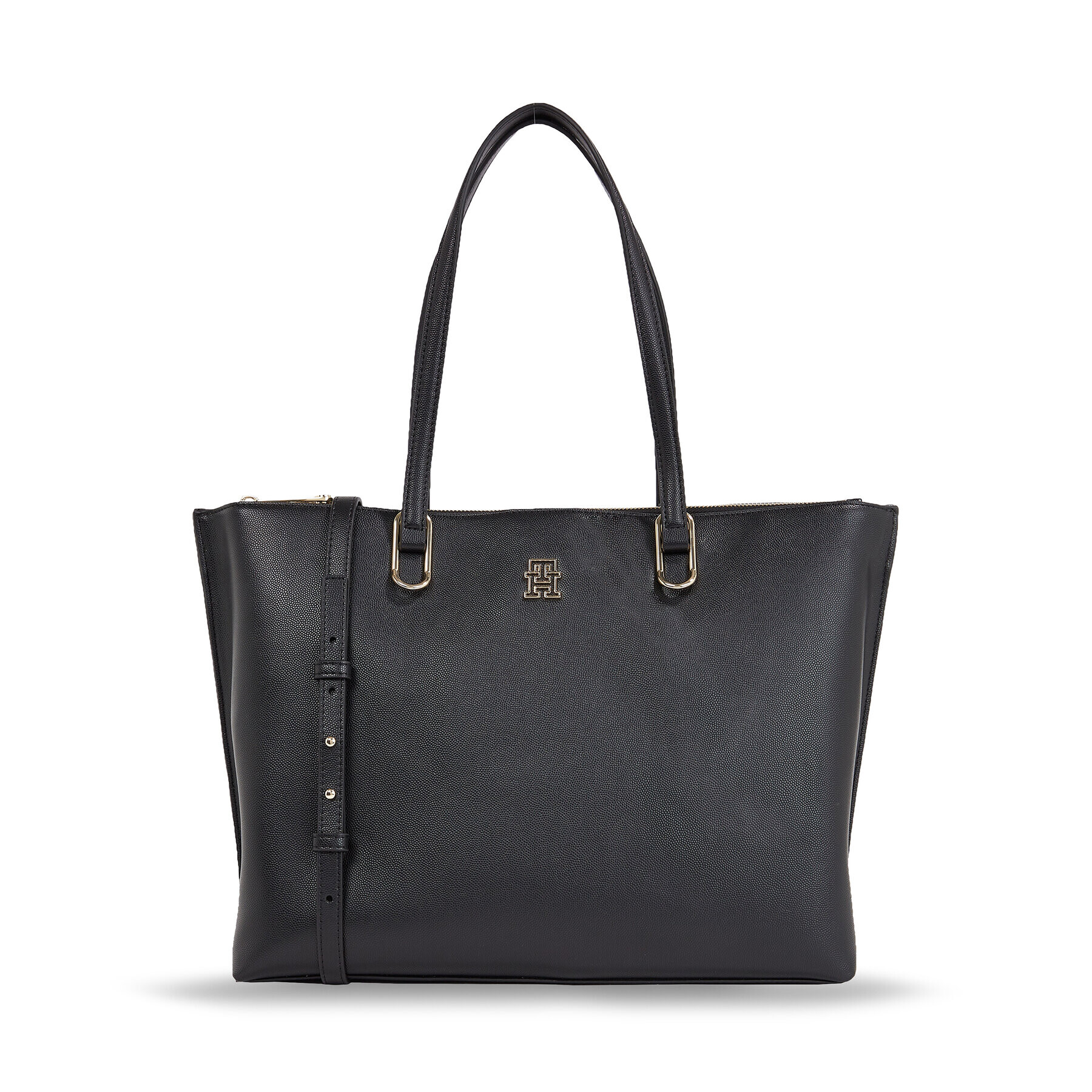 Tommy Hilfiger Дамска чанта Th Timeless Workbag AW0AW15242 Черен - Pepit.bg