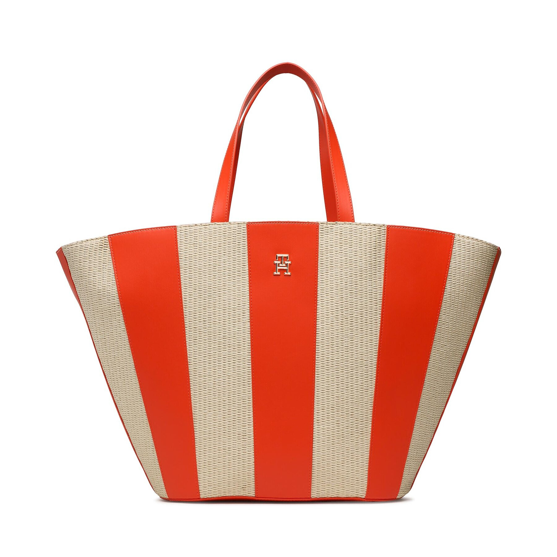 Tommy Hilfiger Дамска чанта Th Travel Beach Tote AW0AW14818 Оранжев - Pepit.bg