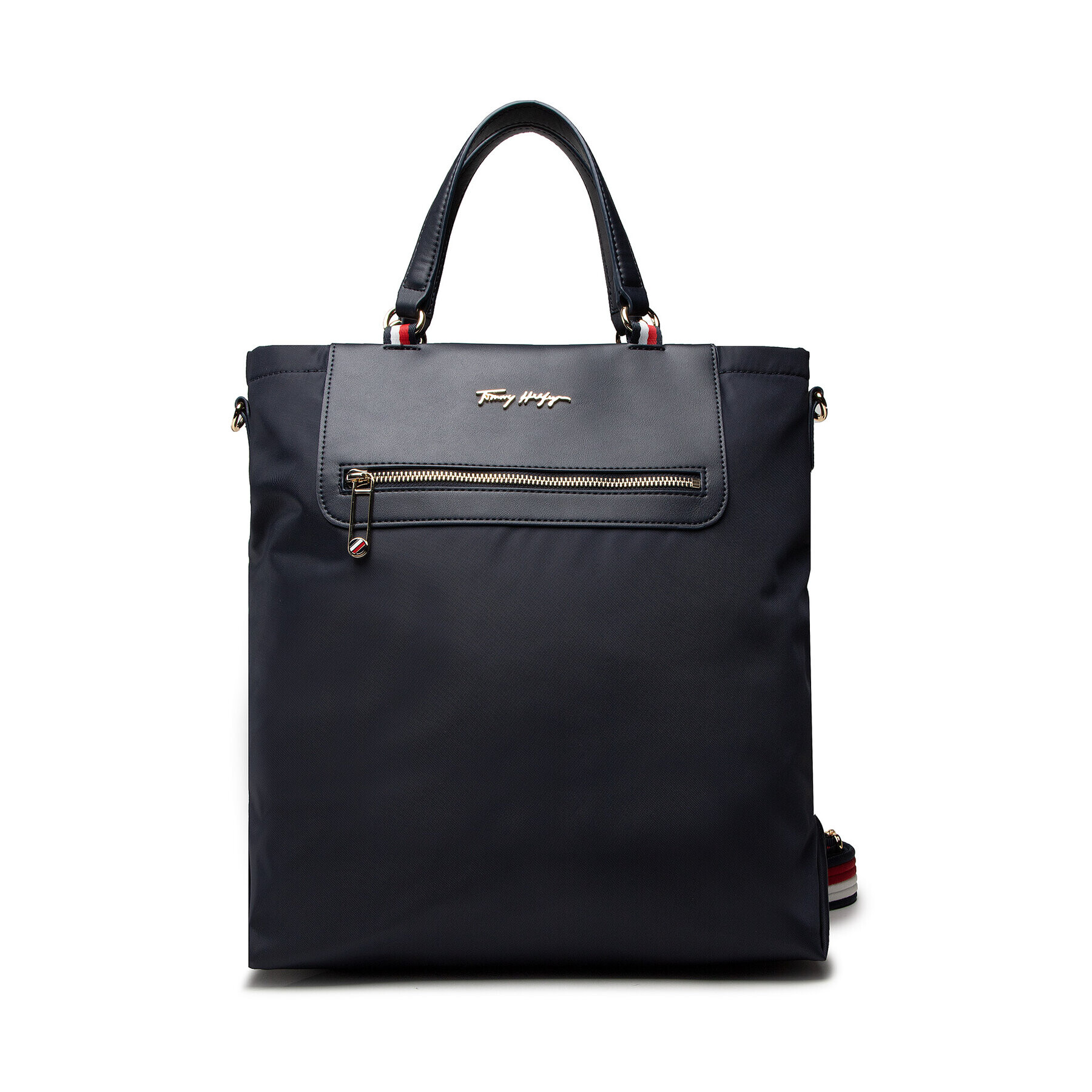 Tommy Hilfiger Дамска чанта Tommy Fresh Tote Corp AW0AW10217 Тъмносин - Pepit.bg