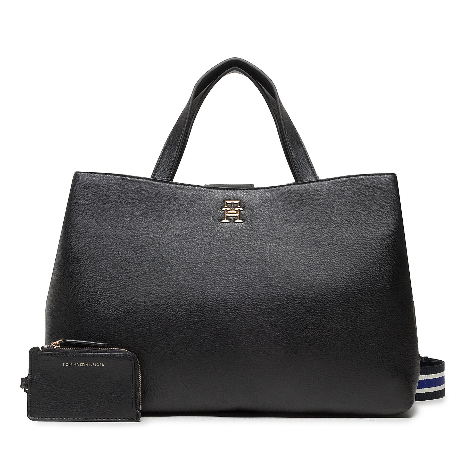 Tommy Hilfiger Дамска чанта Tommy Life Satchel AW0AW13409 Черен - Pepit.bg