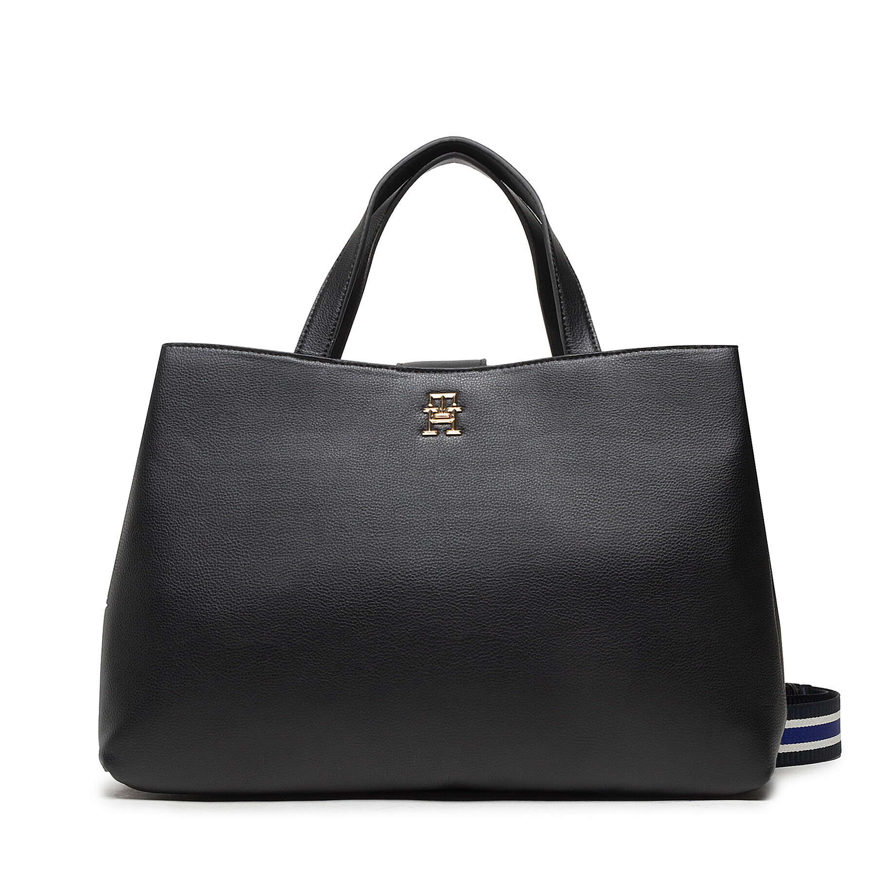 Tommy Hilfiger Дамска чанта Tommy Life Satchel AW0AW13409 Черен - Pepit.bg