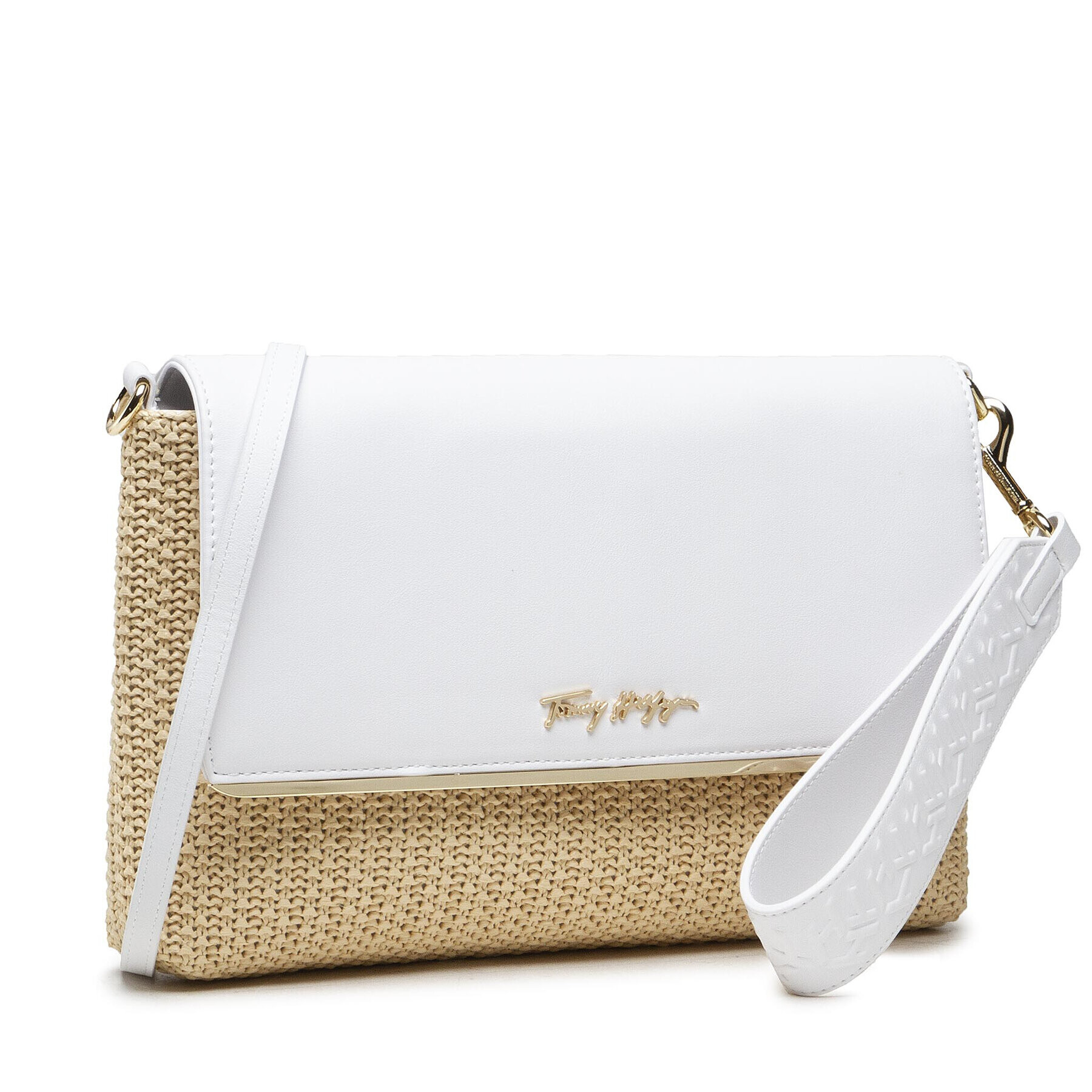 Tommy Hilfiger Дамска чанта Tommy Modern Clutch Straw AW0AW11763 Бежов - Pepit.bg