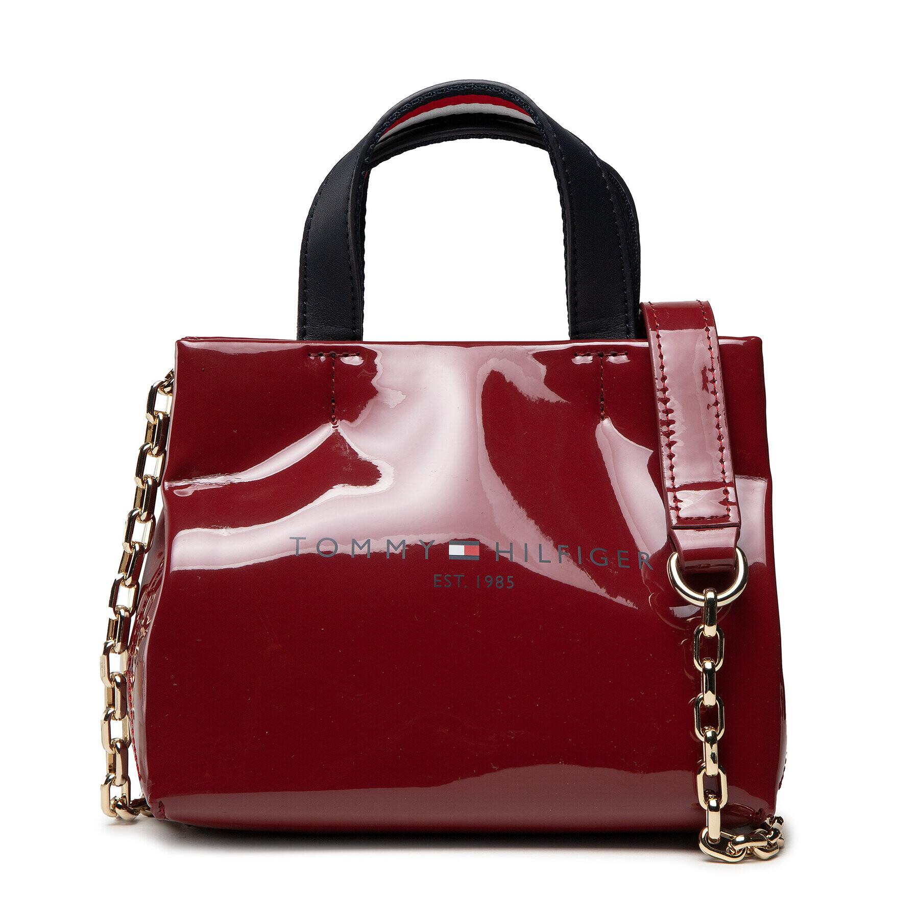 Tommy Hilfiger Дамска чанта Tommy Shopper Micro Tote AW0AW10483 Бордо - Pepit.bg