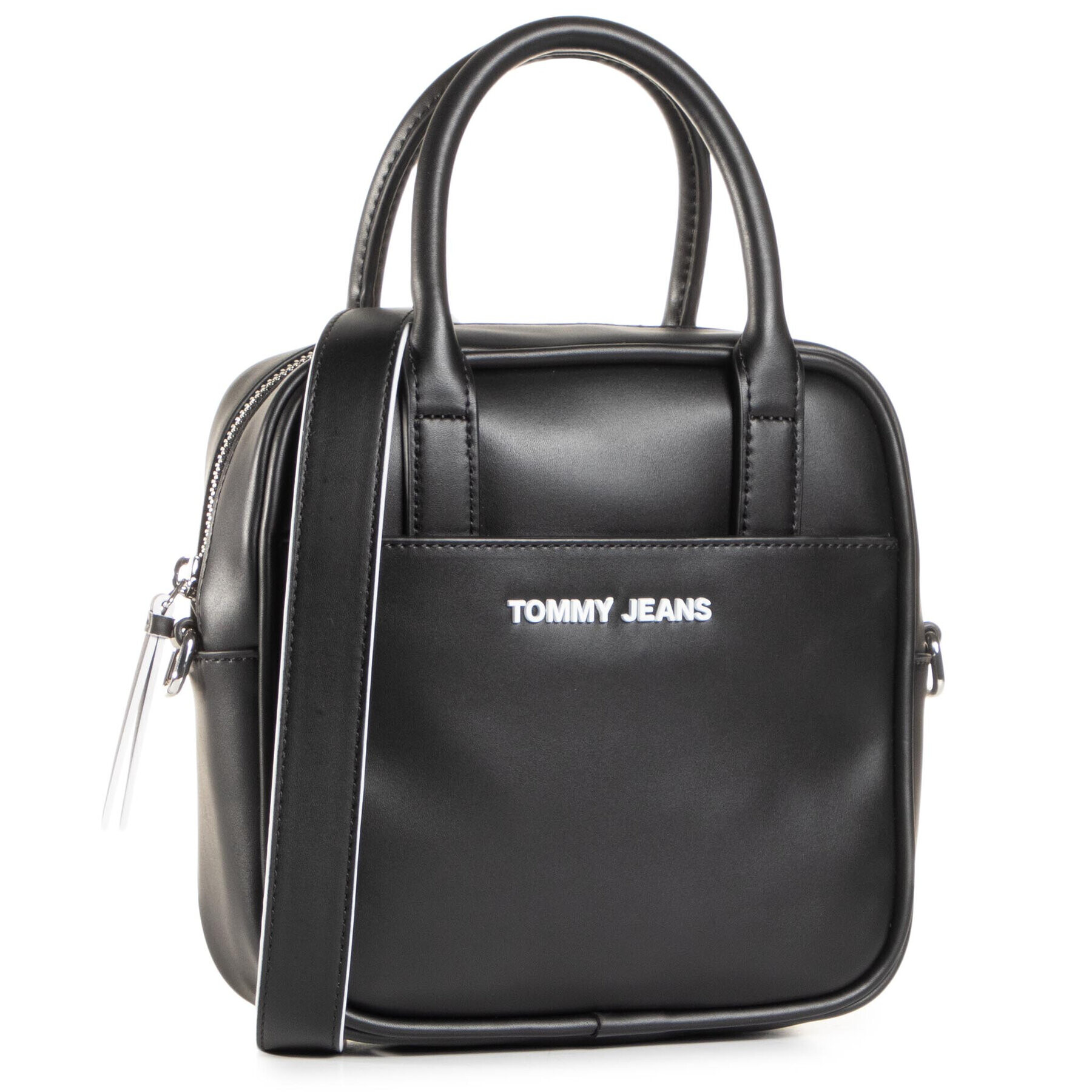 Tommy Hilfiger Дамска чанта Twj Femme Pu Satchel AW0AW08961 Черен - Pepit.bg