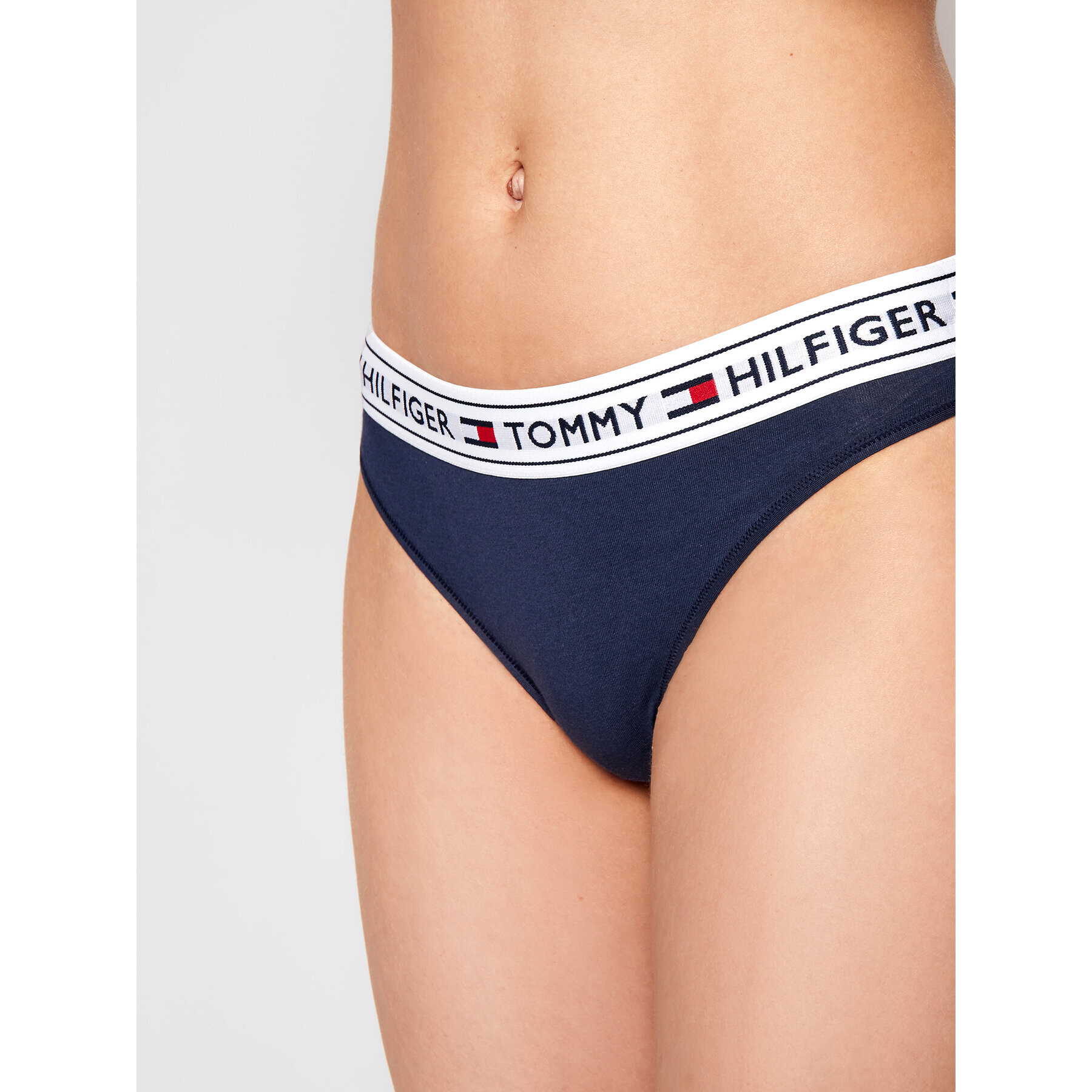 Tommy Hilfiger Дамски бикини тип бразилиана Brazilian UW0UW00723 Тъмносин - Pepit.bg