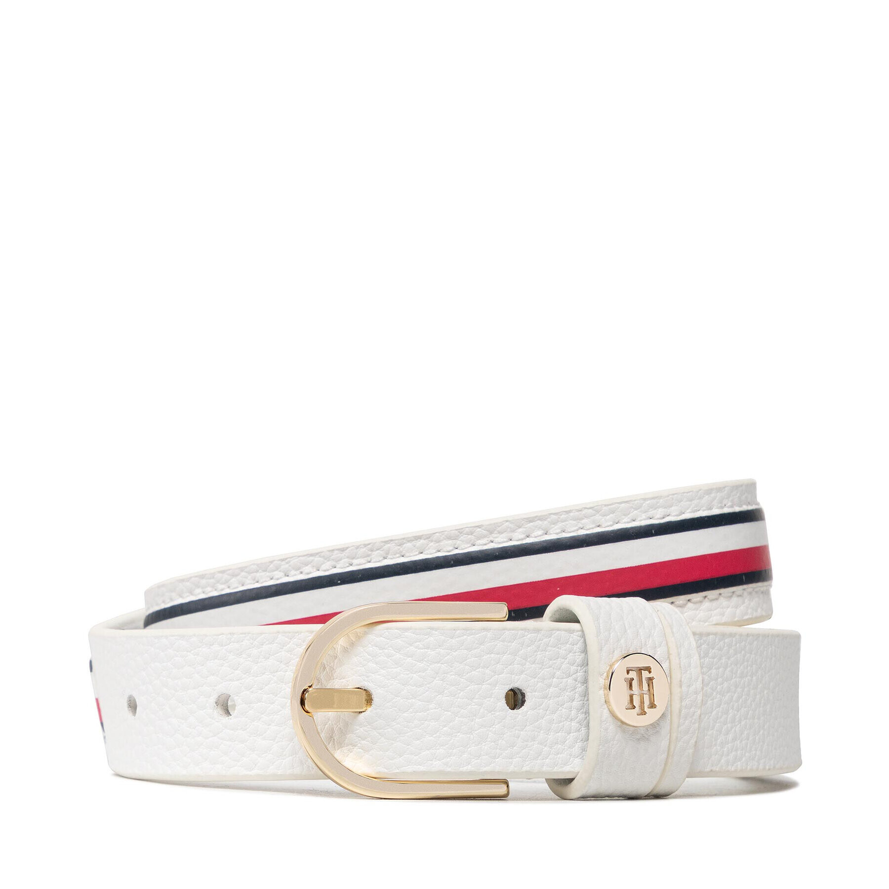 Tommy Hilfiger Дамски колан Classic Belt 2.5 Corp AW0AW11145 Бял - Pepit.bg