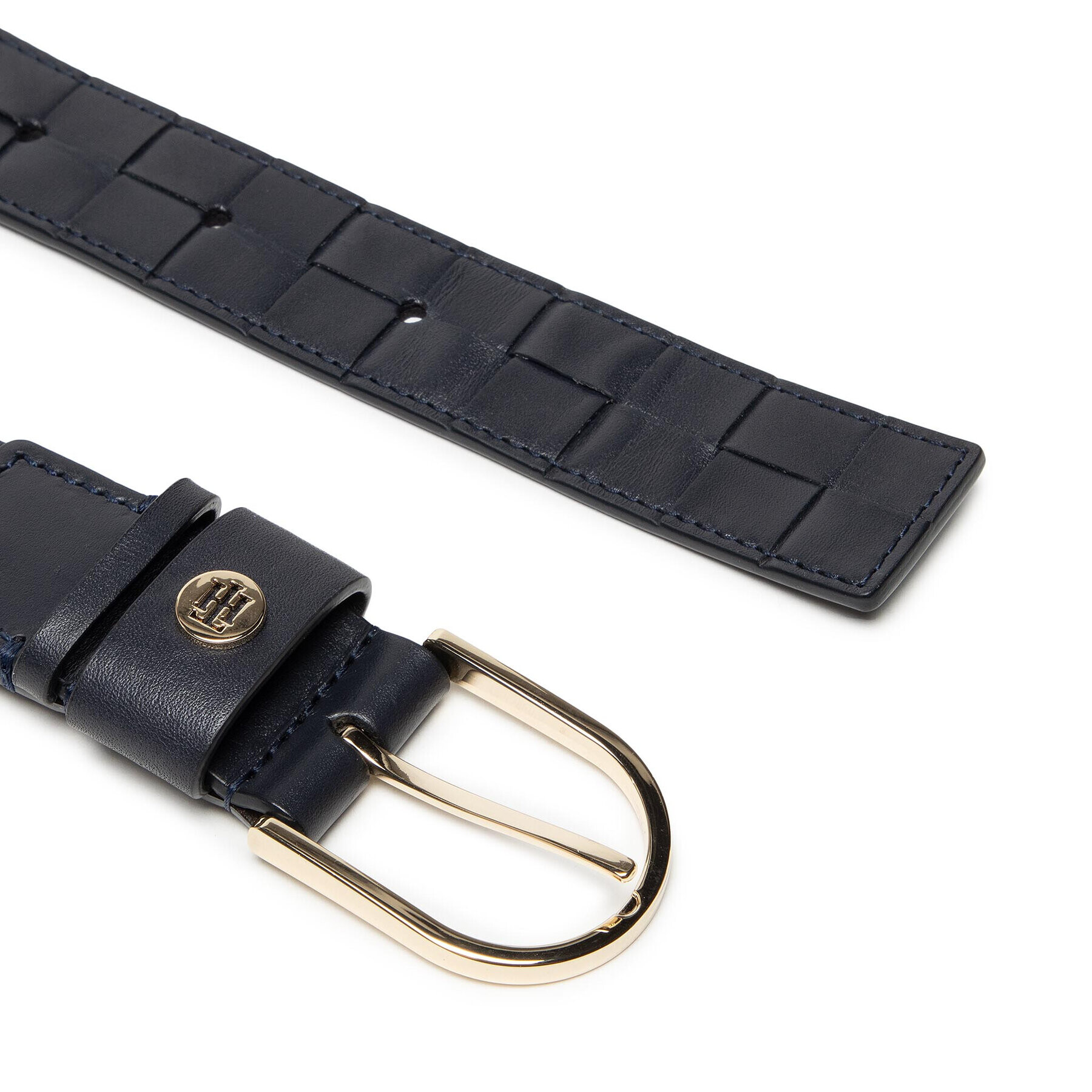 Tommy Hilfiger Дамски колан Classic Belt Woven 3.5 AW0AW10072 Тъмносин - Pepit.bg