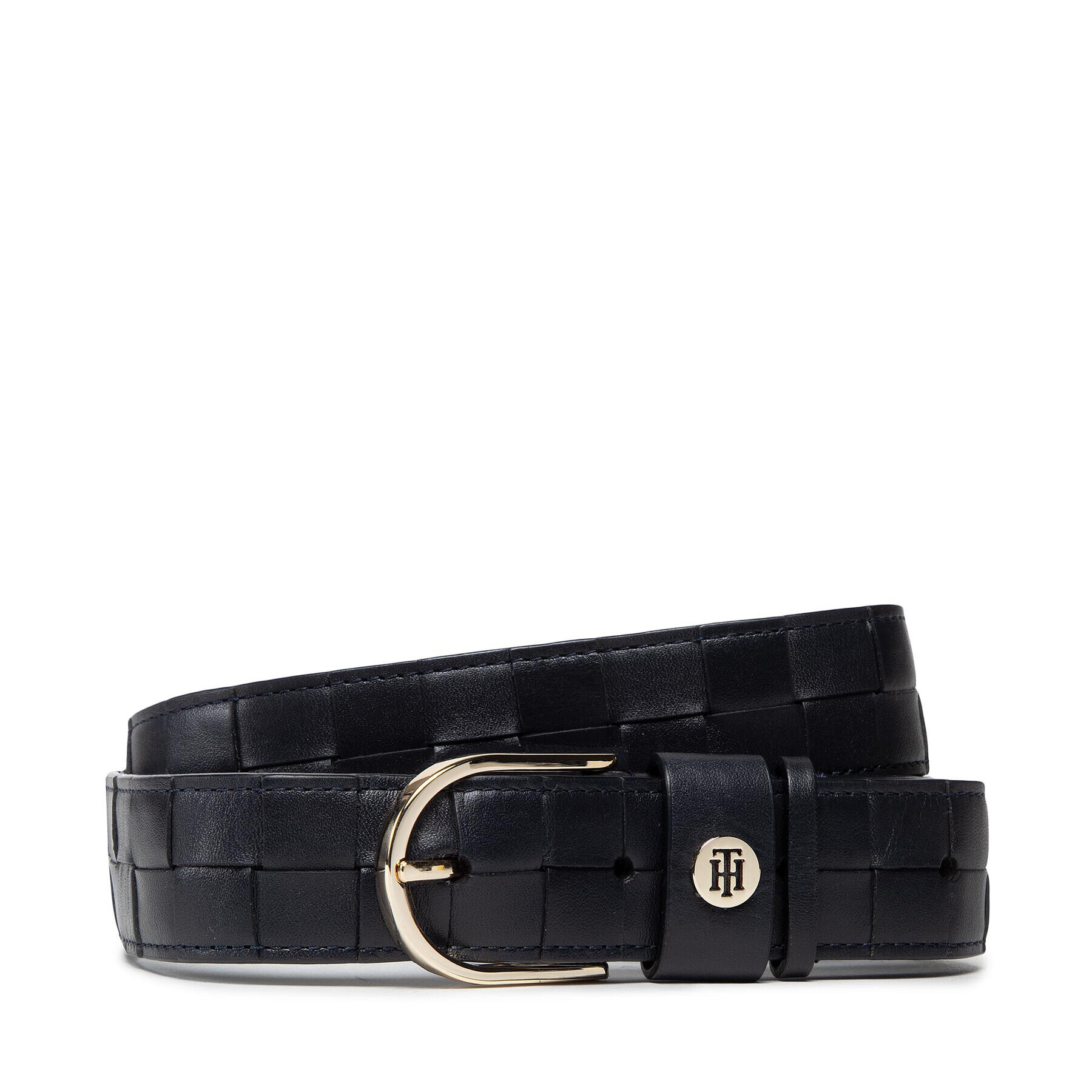 Tommy Hilfiger Дамски колан Classic Belt Woven 3.5 AW0AW10072 Тъмносин - Pepit.bg