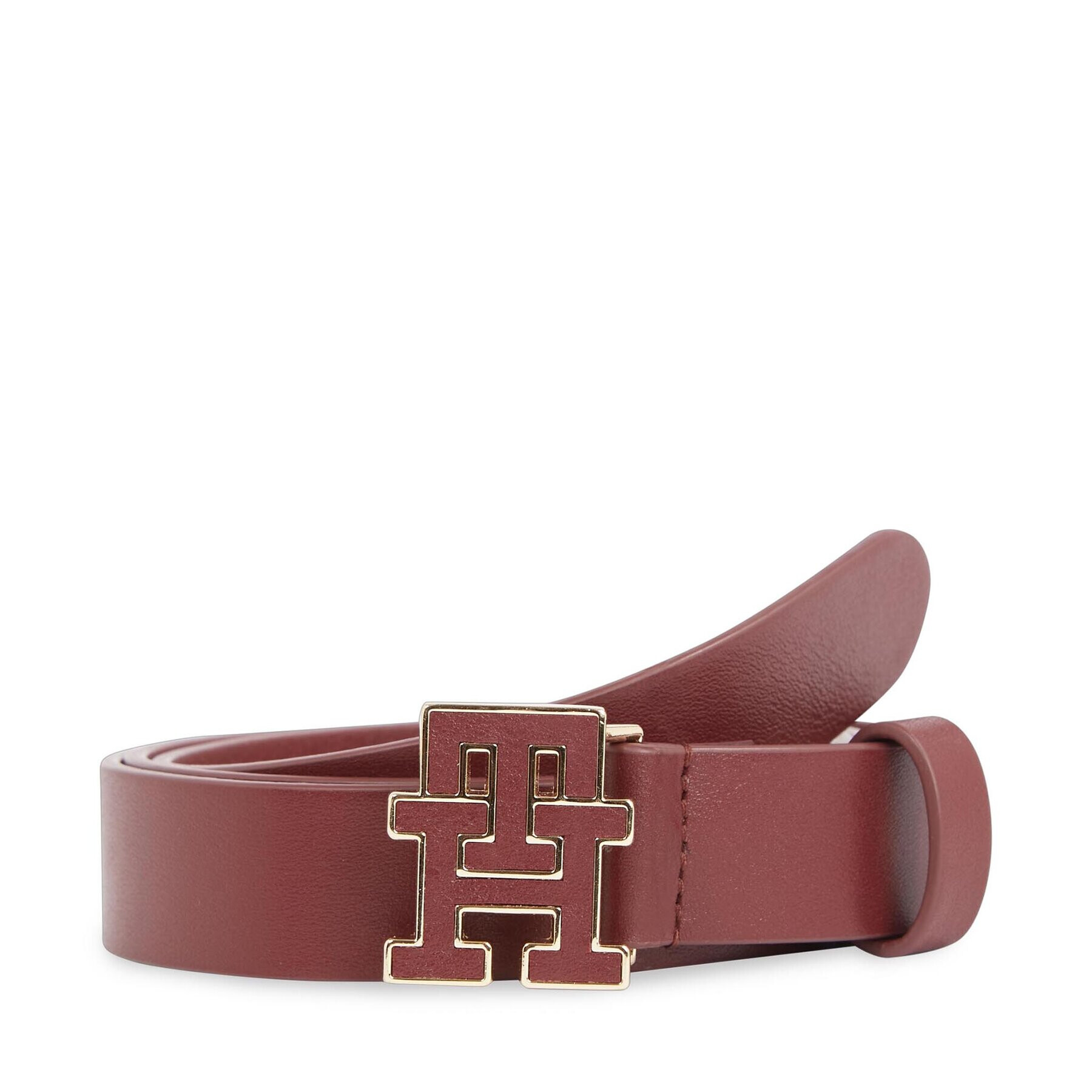 Tommy Hilfiger Дамски колан Th Logo 2.5 AW0AW14936 Кафяв - Pepit.bg