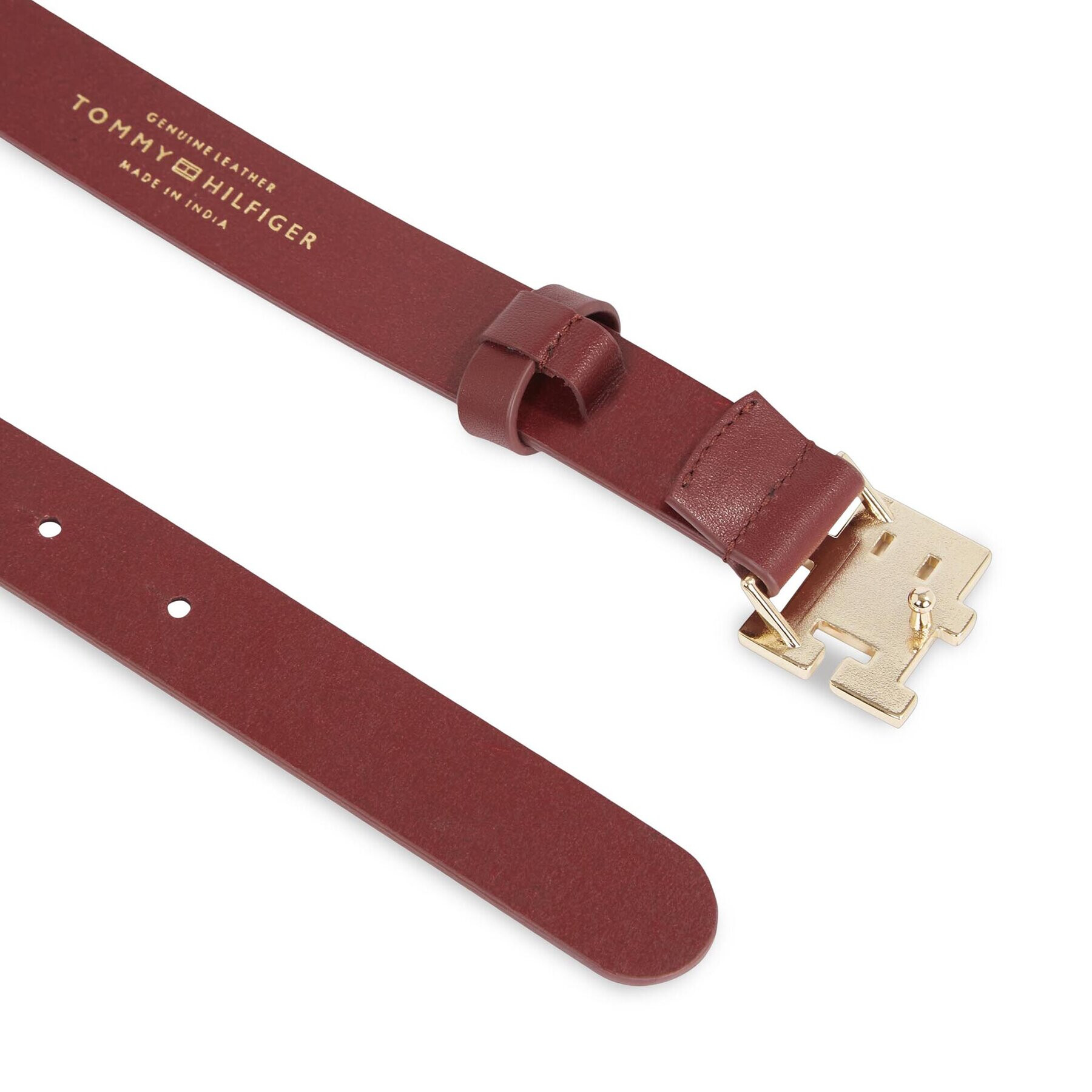 Tommy Hilfiger Дамски колан Th Logo 2.5 AW0AW14936 Кафяв - Pepit.bg
