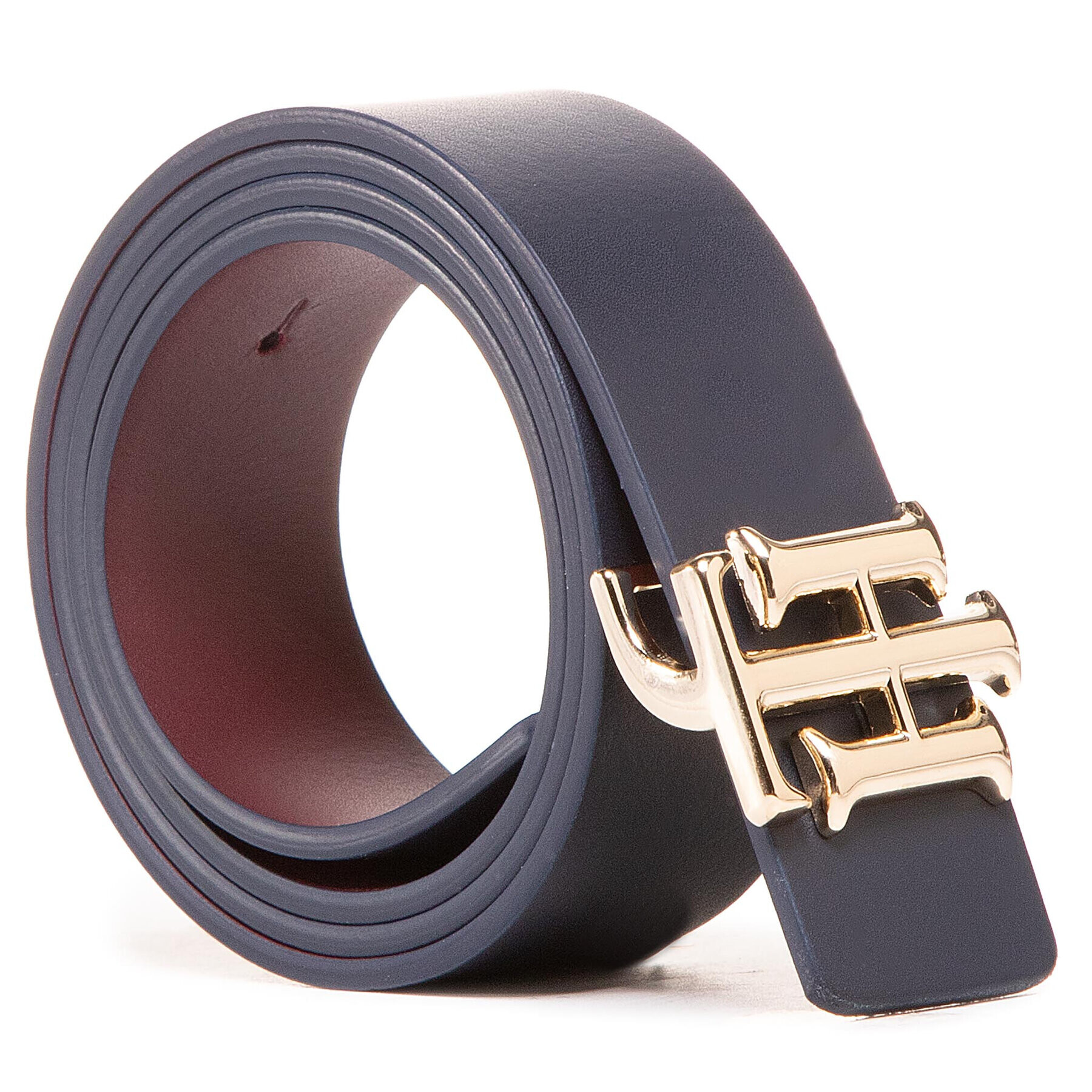 Tommy Hilfiger Дамски колан Th Logo Reversible Belt 3.0 AW0AW08933 Кафяв - Pepit.bg