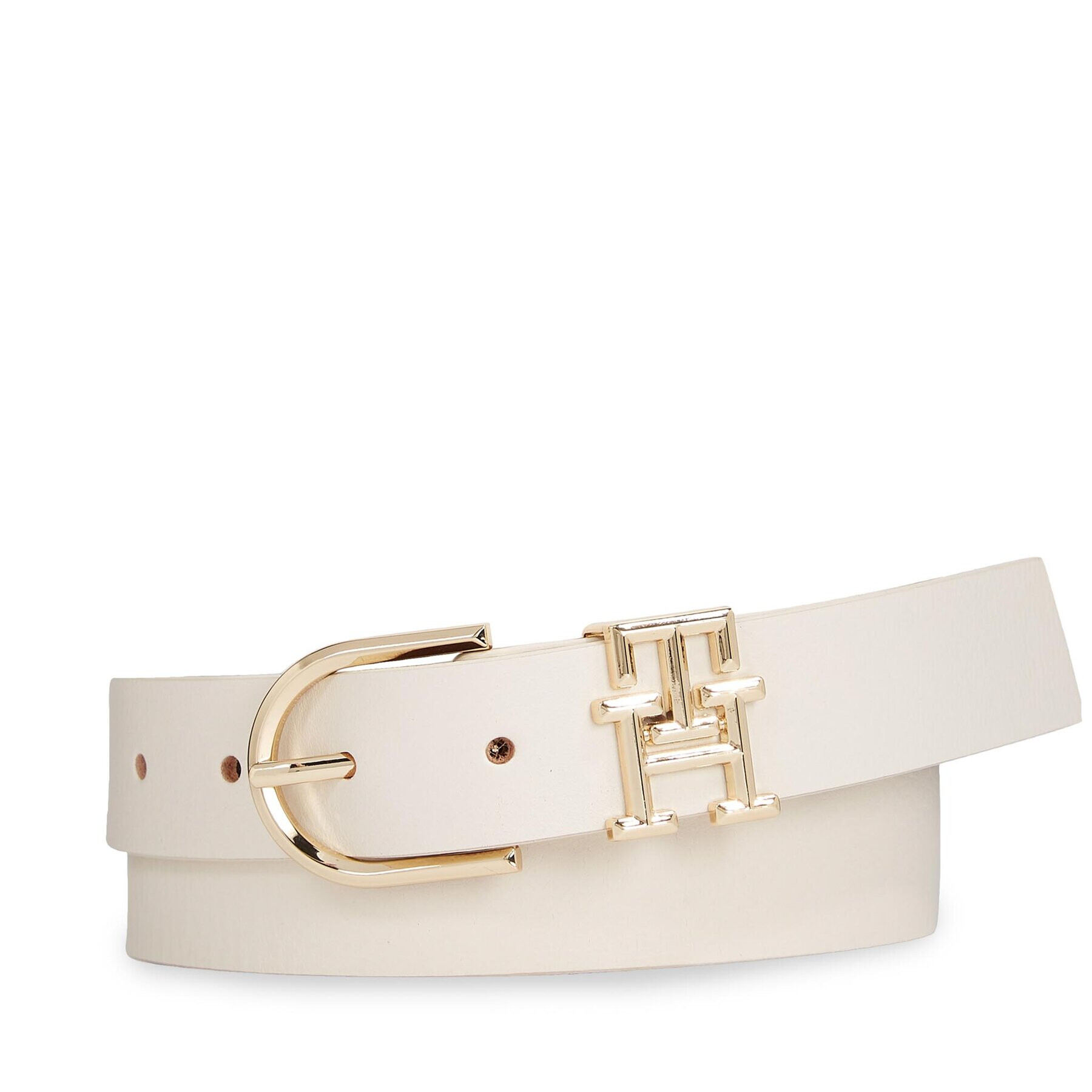 Tommy Hilfiger Дамски колан Th Lux 3.0 AW0AW14943 Бял - Pepit.bg