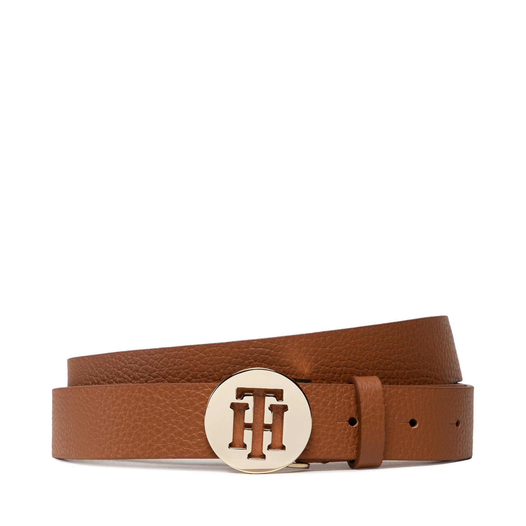 Tommy Hilfiger Дамски колан Th Round Belt 3.0 AW0AW10585 Кафяв - Pepit.bg